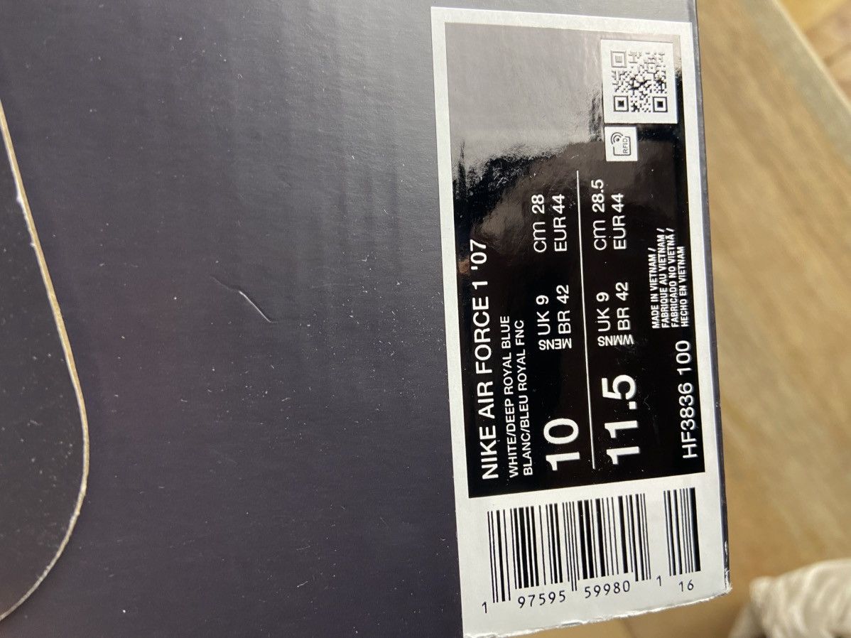 Nike New Nike Air Force 1 Low "White Light Deep Royal" Size 10US Size US 10 / EU 43 - 14 Thumbnail
