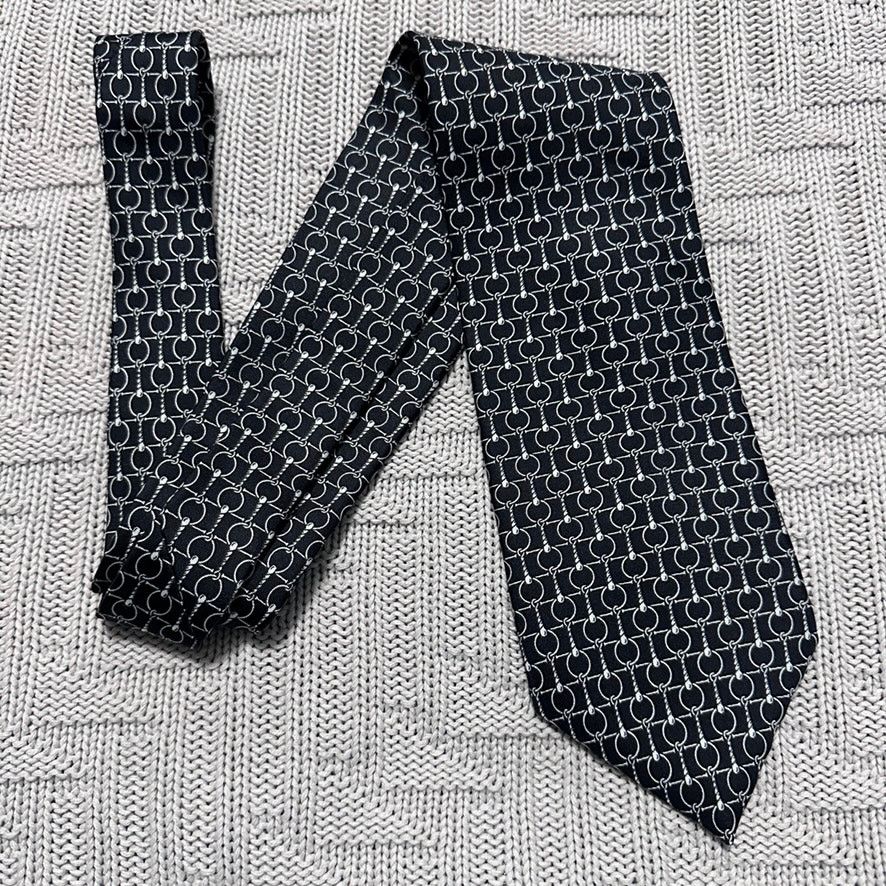 Bert Pulitzer Bert Pulitzer black equestrian bit print silk tie Size ONE SIZE - 1 Thumbnail