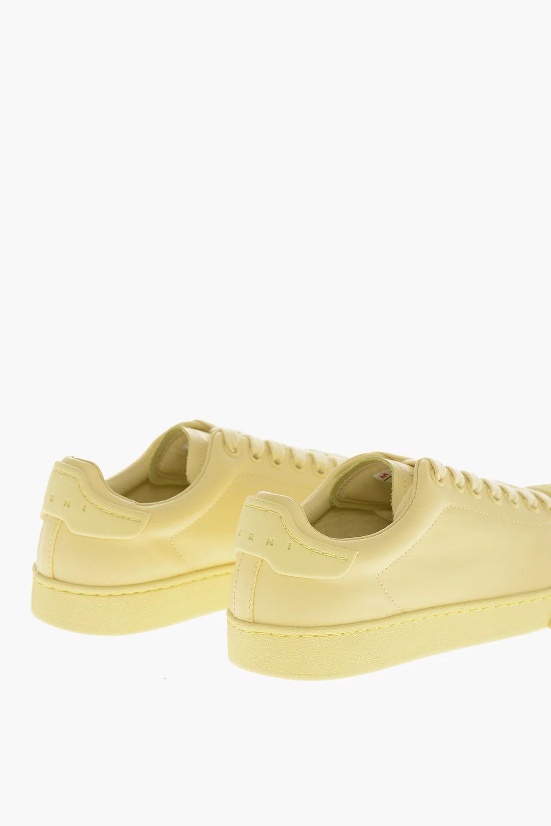 Marni og1mm0326 Leather Low-Top Sneakers in Yellow Size US 5 / IT 35 - 3 Thumbnail