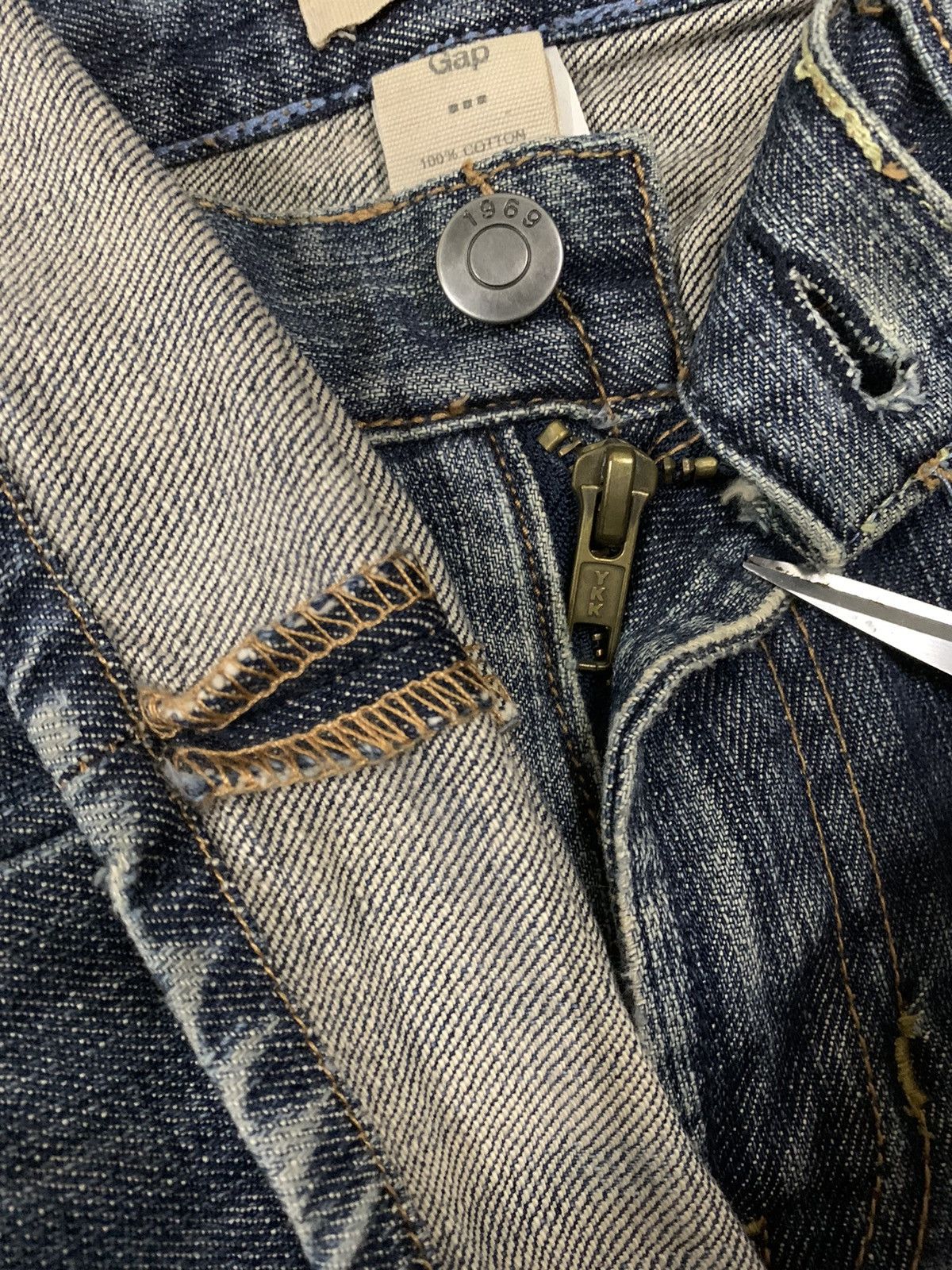 Gap × Yeezy Vintage Gap 1969 Faded Straight Leg Distressed Grunge Jeans Size US 32 / EU 48 - 4 Thumbnail