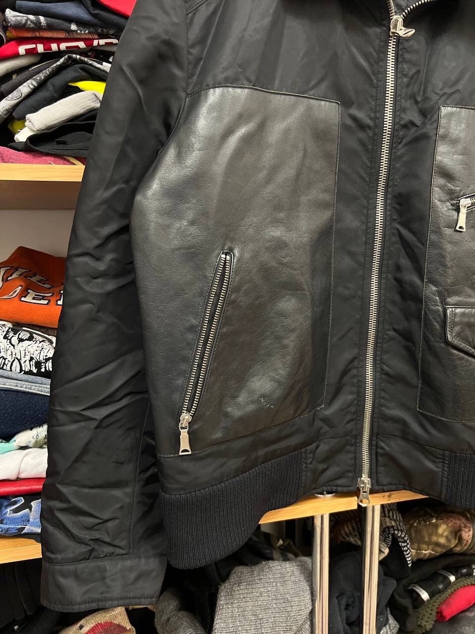 John Richmond Vintage Abstract Design Richmond Leather Bomber Size US L / EU 52-54 / 3 - 6 Thumbnail