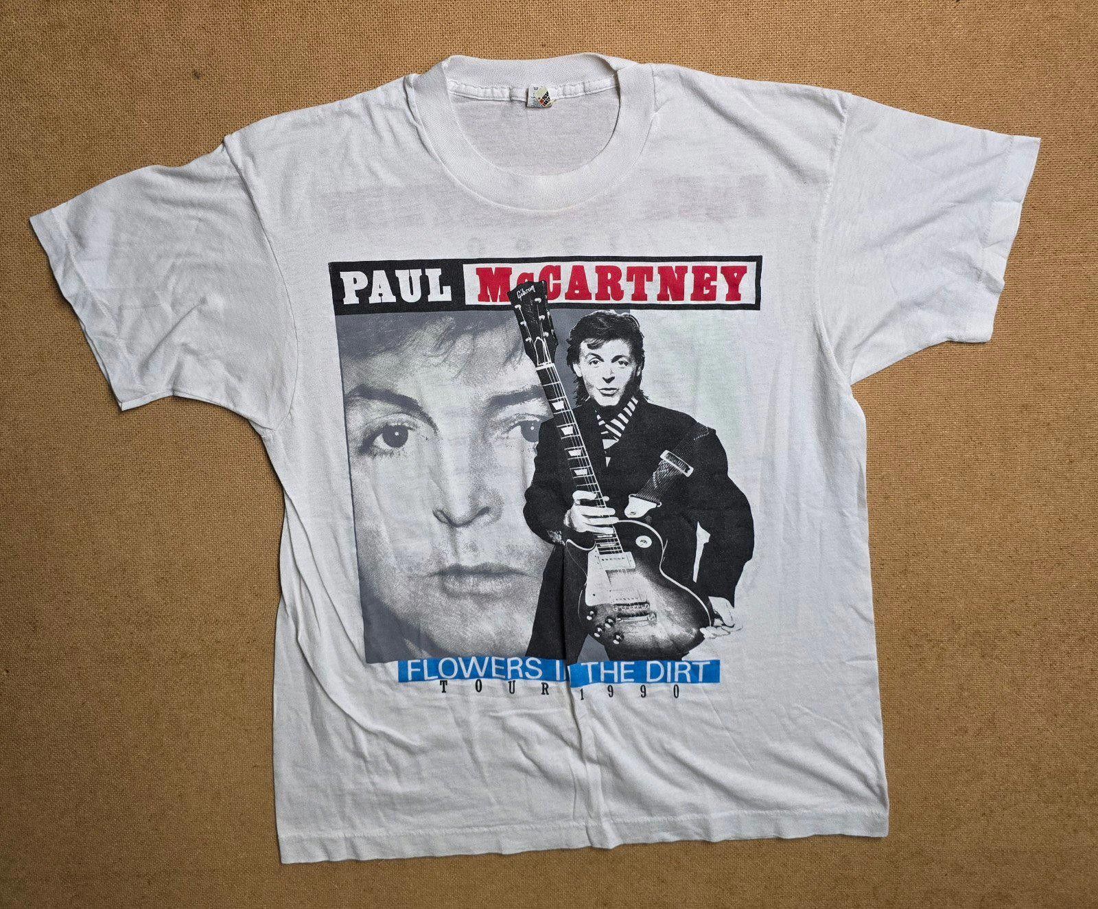 1990 Paul McCartney Flowers In The Dirt World Tour Tee L