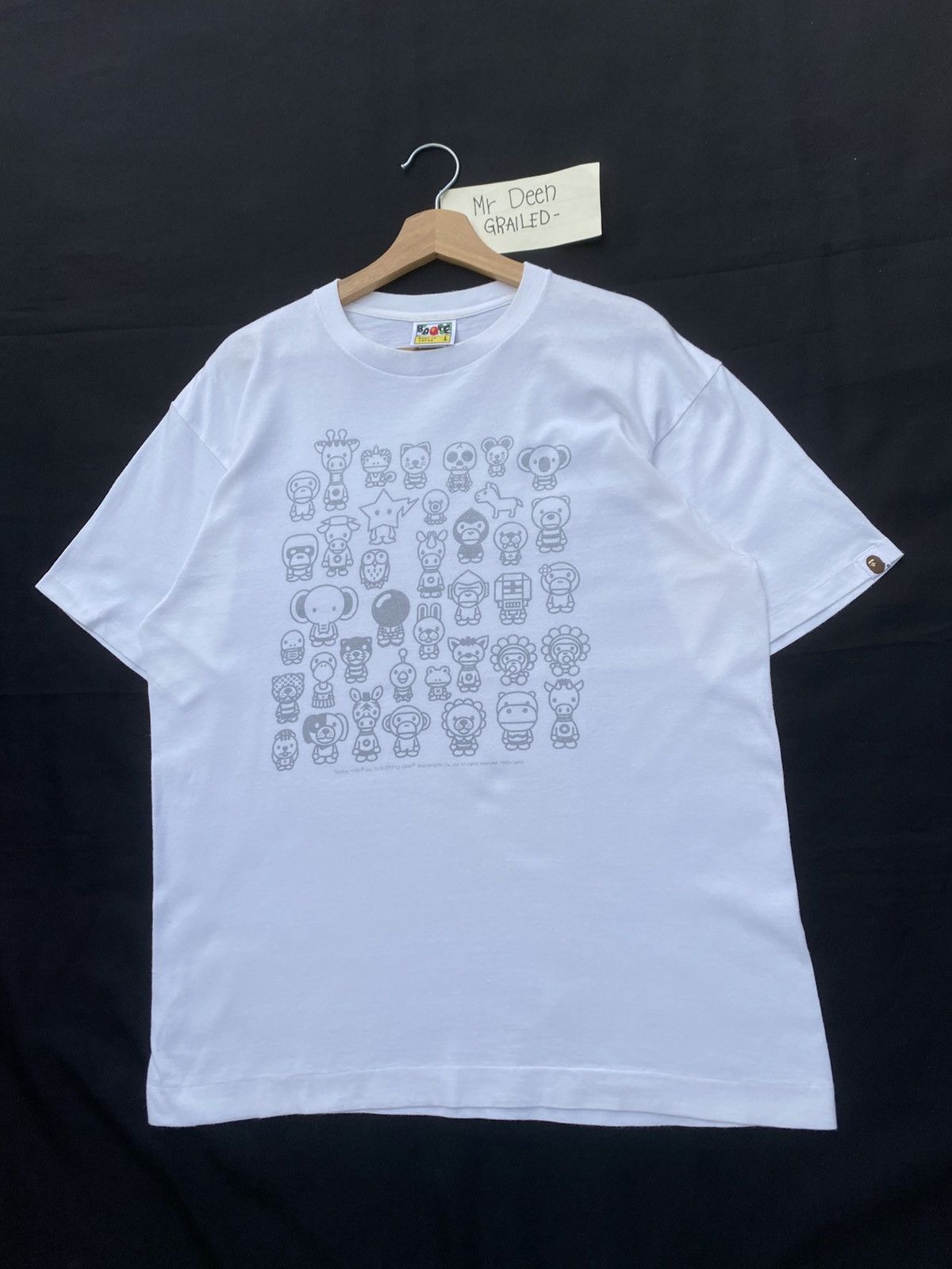 Bape Rare 06s Bathing Ape Baby Milo A to Z Tshirt Size US L / EU 52-54 / 3 - 4 Thumbnail