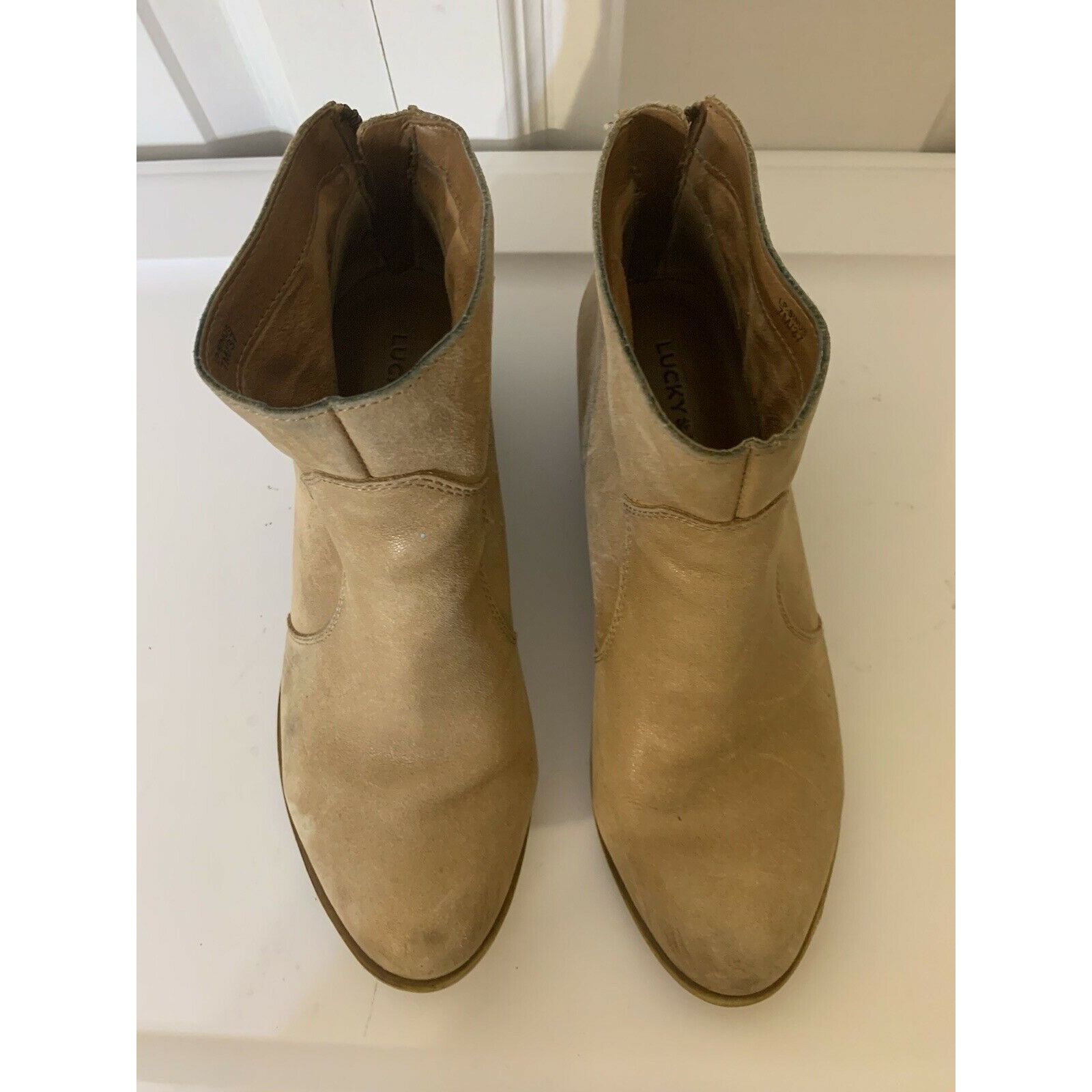 Lucky Brand Lucky Brand LP Binus Almond Toe Leather Booties Sz 7M Size US 7 / IT 37 - 3 Thumbnail