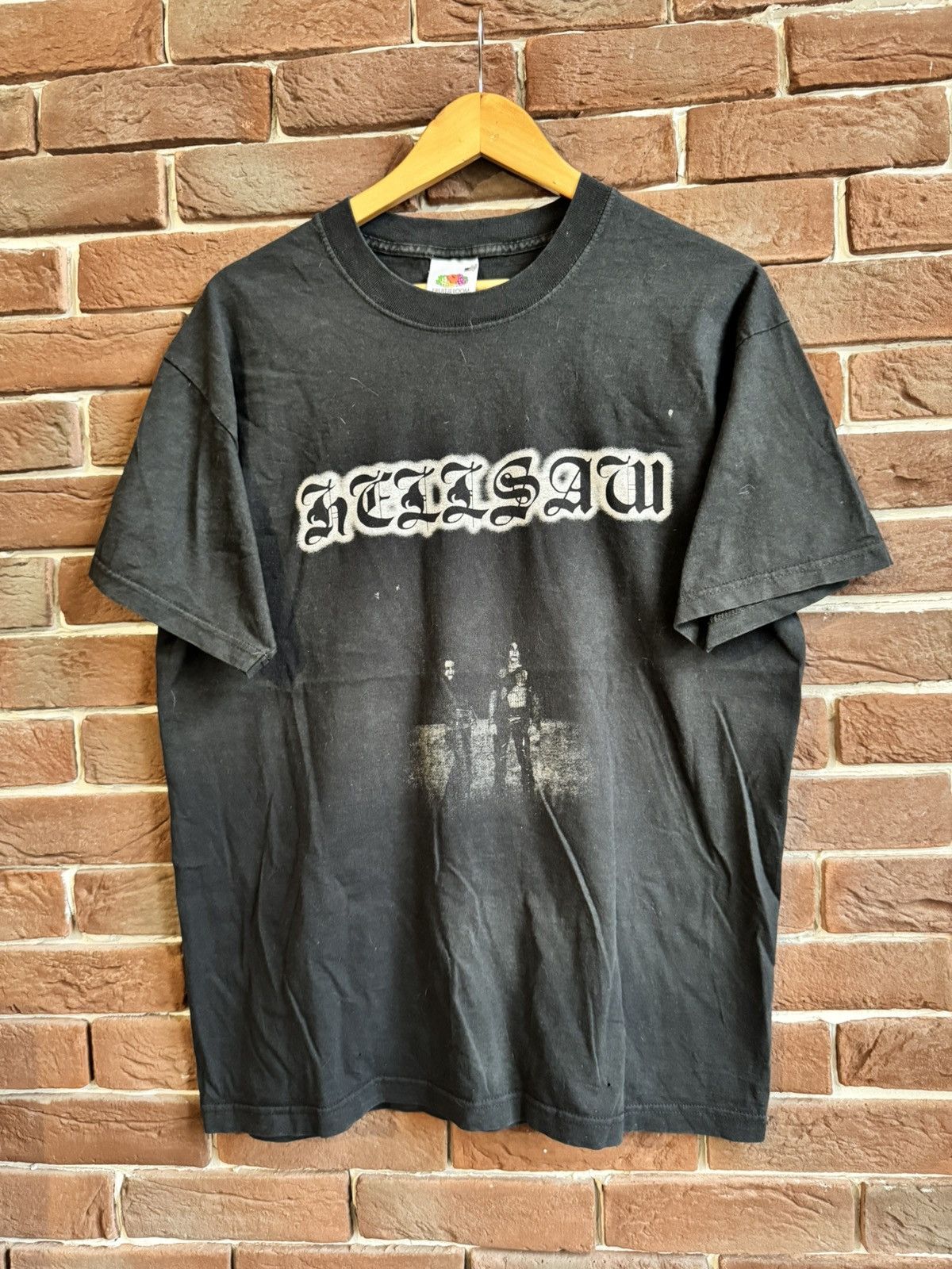 Band Tees Rare 00s Hellsaw Sins Of Might Vintage Band Black Metal Tee Size US L / EU 52-54 / 3 - 1 Thumbnail