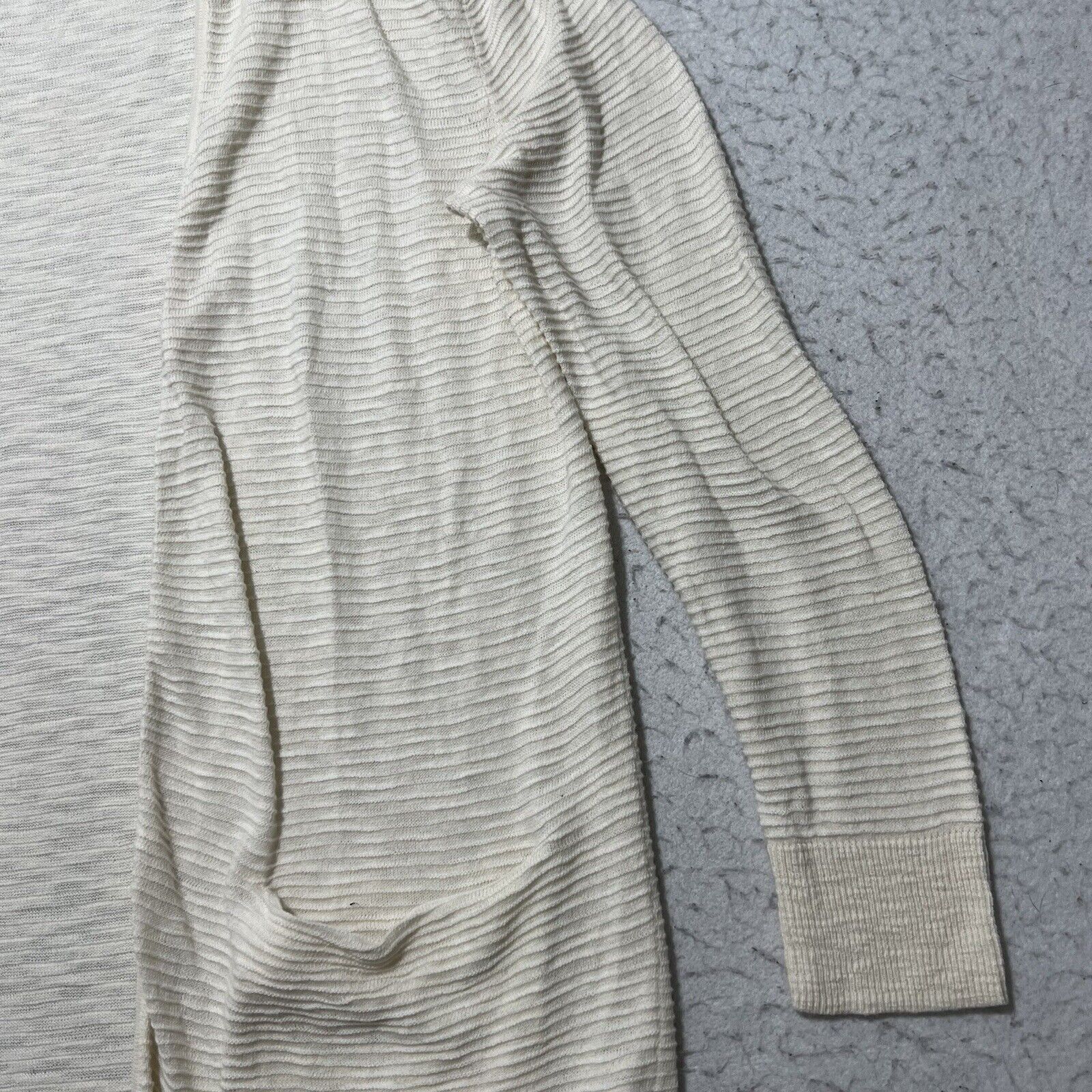 Madewell Madewell Cardigan Open Front Ivory Sweater With Pockets Size S / US 4 / IT 40 - 9 Thumbnail