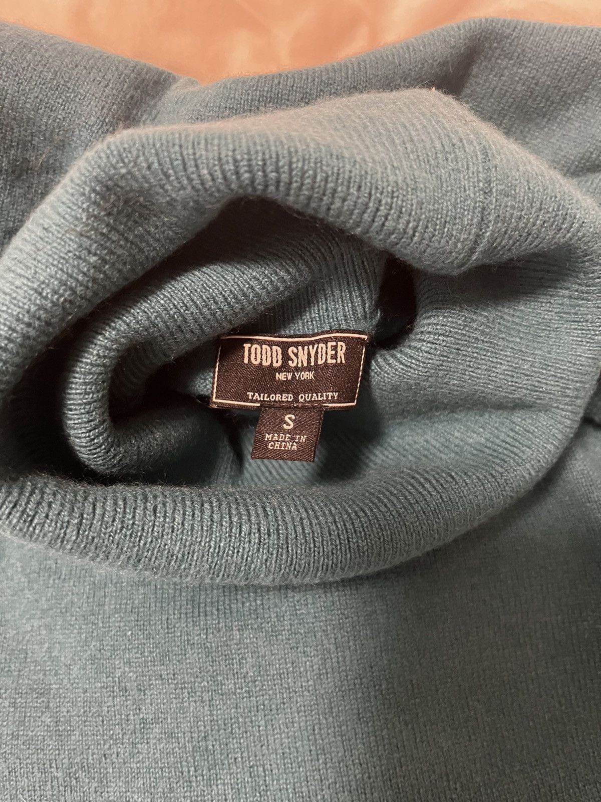 Todd Snyder 100% Cashmere Turquoise Turtle Neck Size US S / EU 44-46 / 1 - 2 Thumbnail