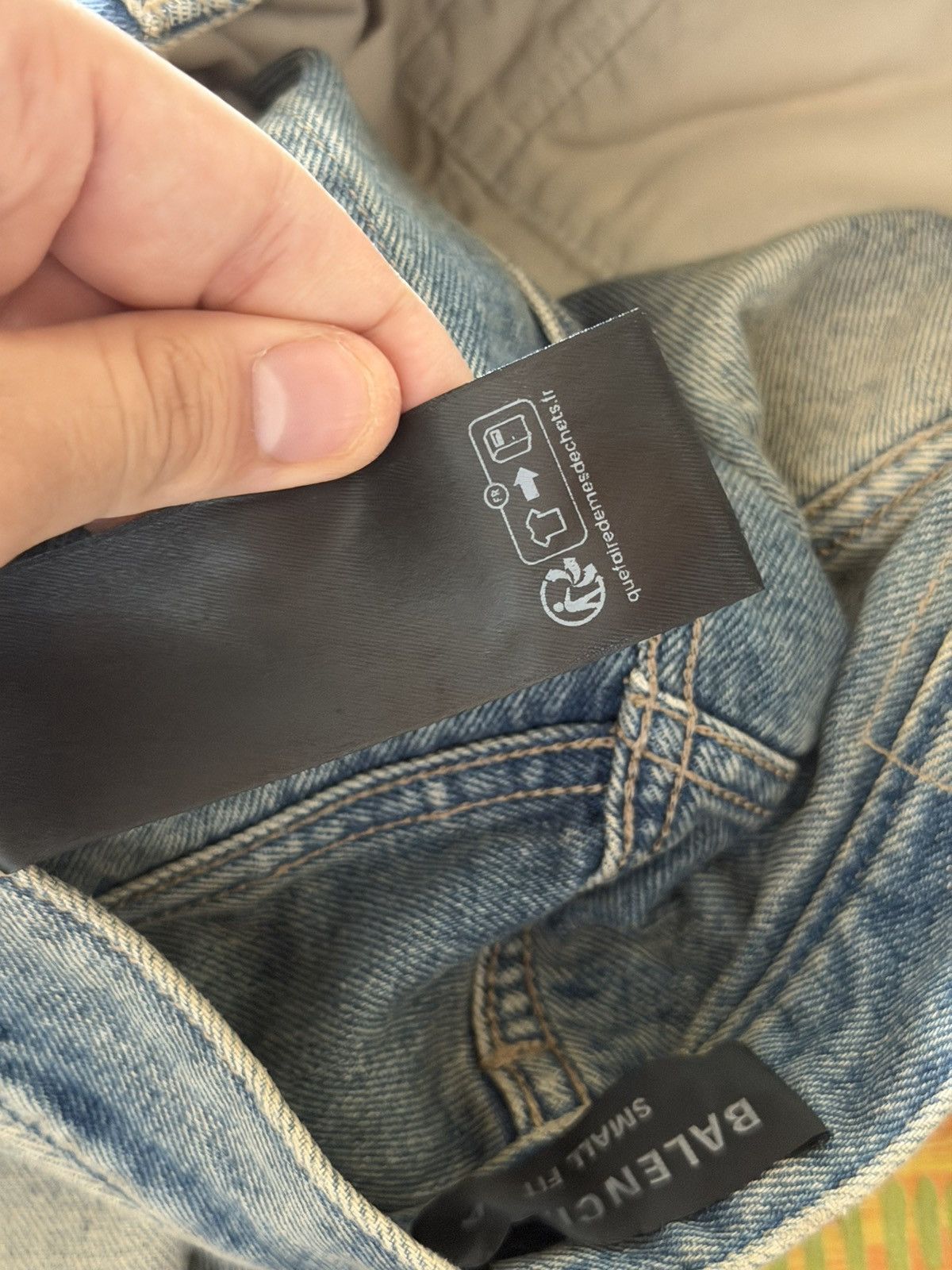 Balenciaga [S] 1590$ Spring24 Inside out blue baggy jeans Size US 30 / EU 46 - 15 Thumbnail