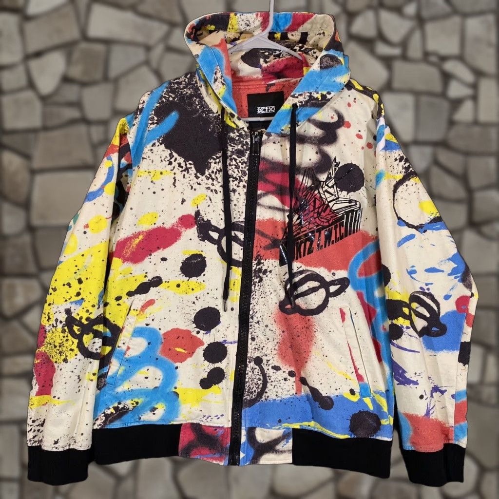 KTZ KTZ Jacket Mens Large Masterpiece Graffiti Katizette Paint Splatter Multicolor Size US L / EU 52-54 / 3 - 1 Thumbnail