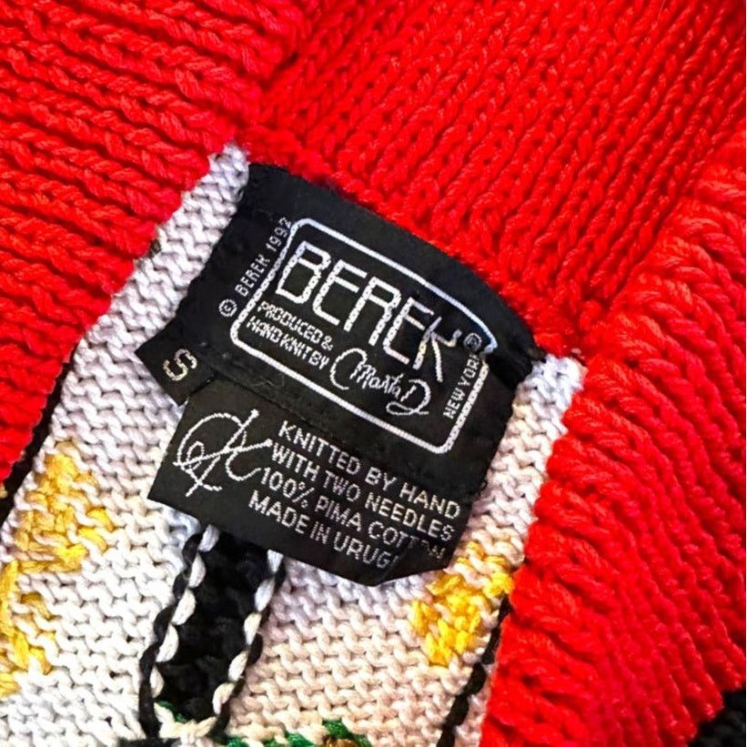Vintage Vintage Berek Marta D Cardigan Vest Knit 92 Christmas Santa Size S / US 4 / IT 40 - 3 Thumbnail