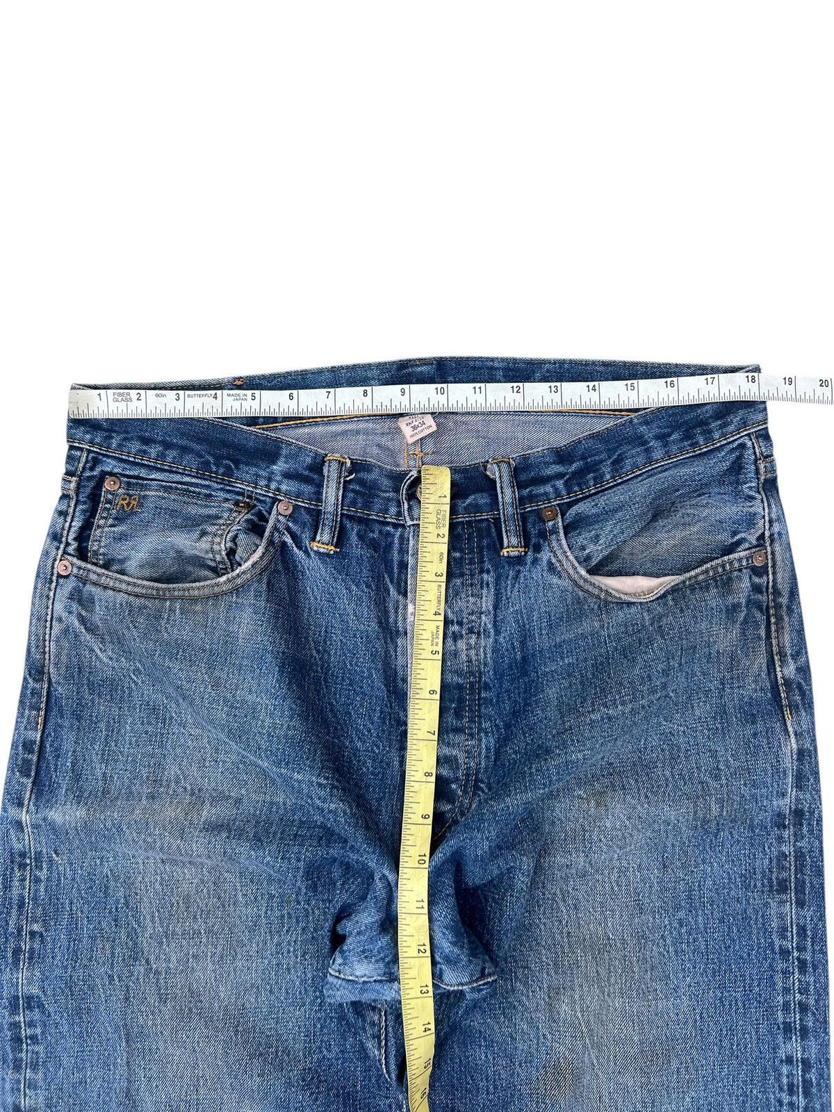 Ralph Lauren Vintage RRL Hidden Rivets Dirty Mud Denim Selvedge Jeans Size US 36 / EU 52 - 4 Thumbnail