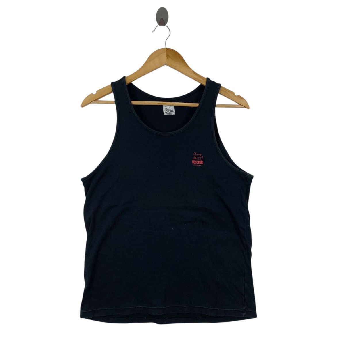 Moschino MOSCHINO UNDERWEAR Embroidered Tank Sleeveless Tshirt Size US M / EU 48-50 / 2 - 1 Thumbnail