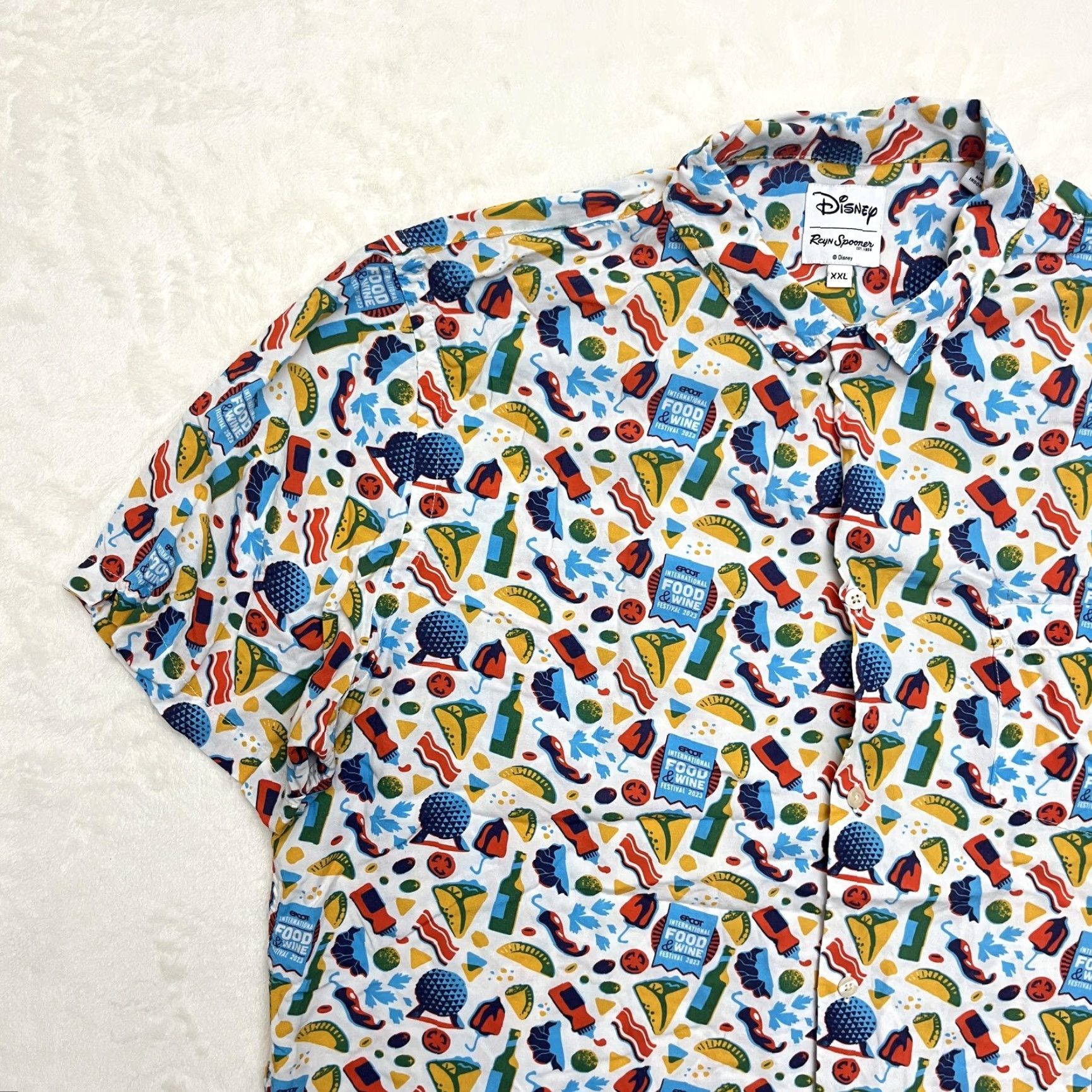 Reyn Spooner Disney Reyn Spooner Shirt Mens 2XL Epcot Food & Wine Festival 2023 Button Up Size US XXL / EU 58 / 5 - 5 Thumbnail
