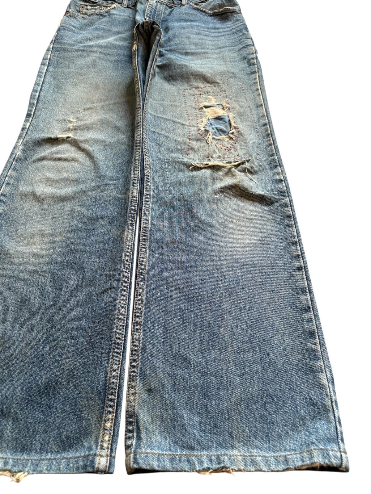 LVC × Levi's × Levi's Vintage Clothing Vintage 90s Levis 505 Orange Tab Patch Distressed Baggy Jean Size US 32 / EU 48 - 7 Thumbnail