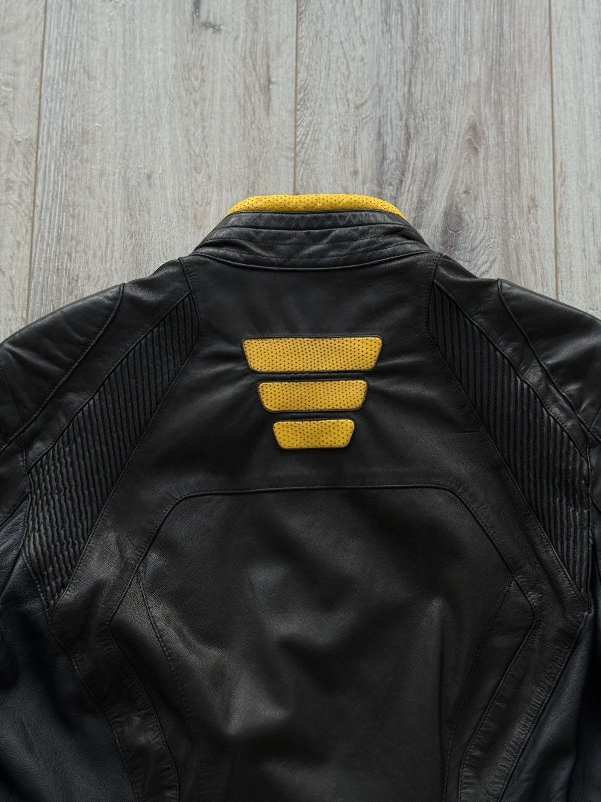Ralph Lauren Black Label ARCHIVE 5/5 LEATHER MOTO JACKET WITH RIBBED ARMOR DETAILING Size US M / EU 48-50 / 2 - 18 Thumbnail