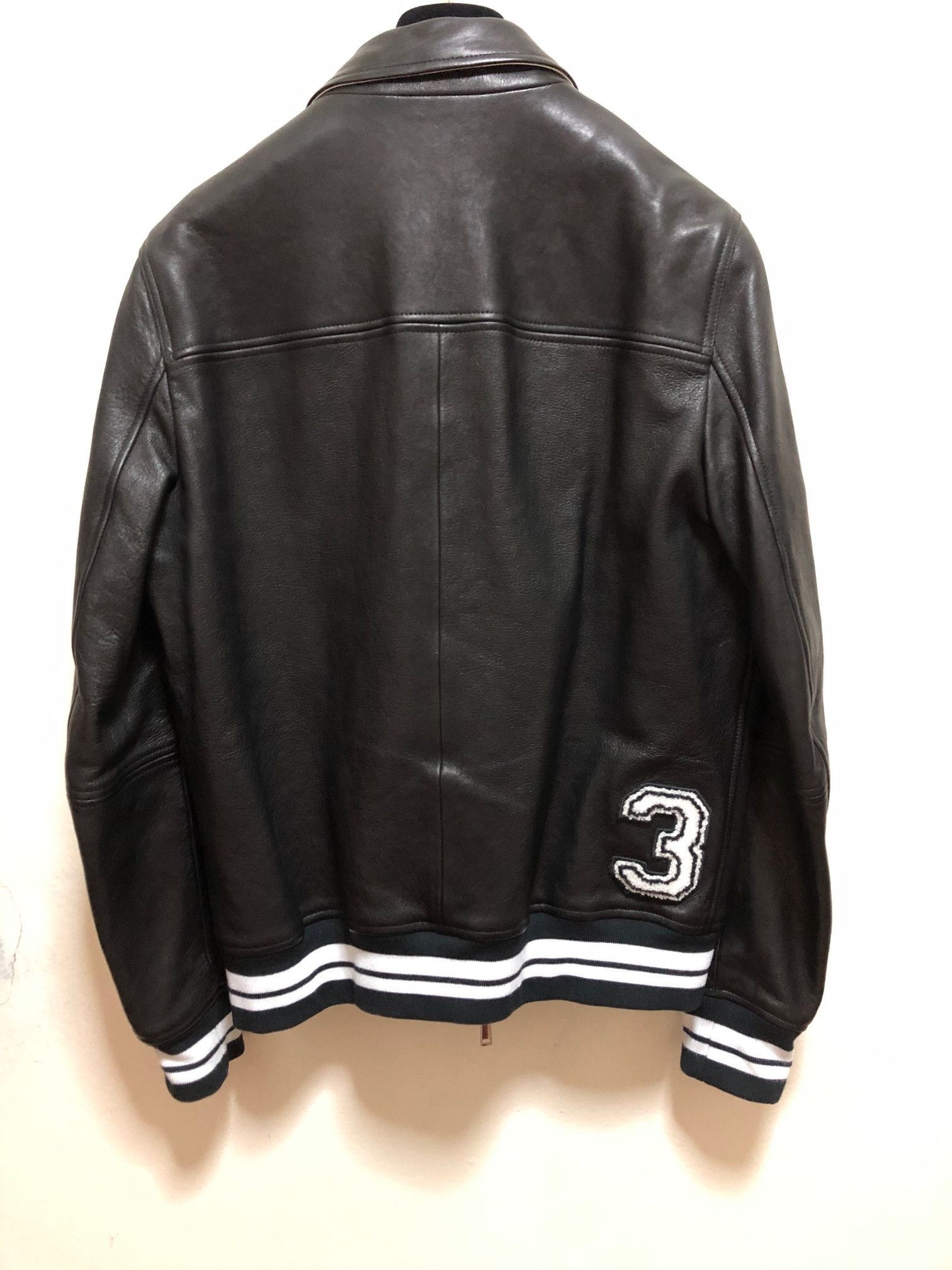 Valentino [🔥🔥Grail🔥🔥] Valentino Logo Leather Bomber Jacket Size US M / EU 48-50 / 2 - 7 Thumbnail