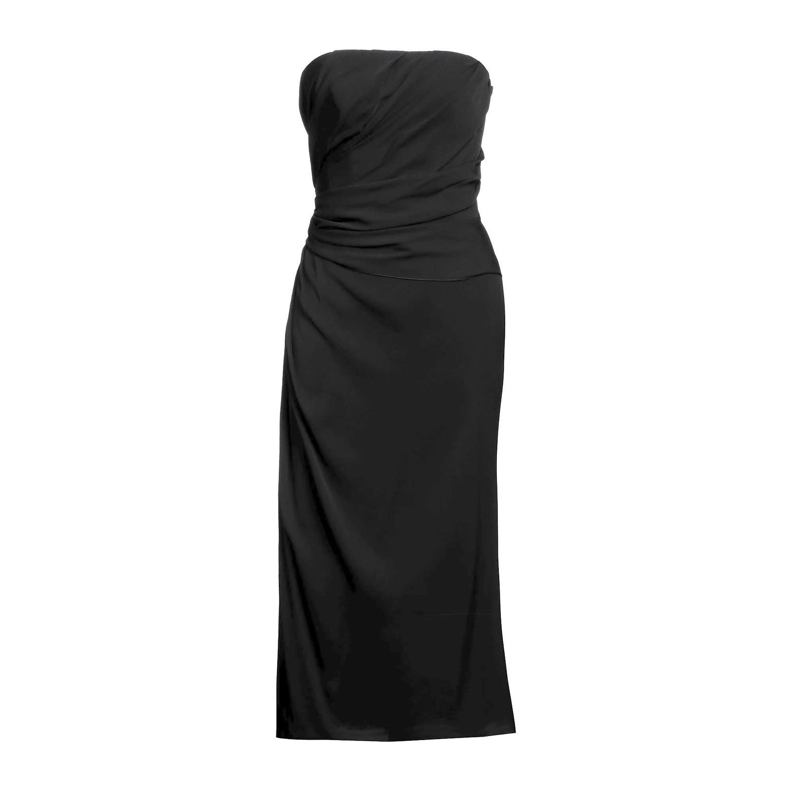 Dolce & Gabbana NWT Dolce & Gabbana Strapless Ruched Midi Dress Black 38 XS Size S / US 4 / IT 40 - 5 Thumbnail