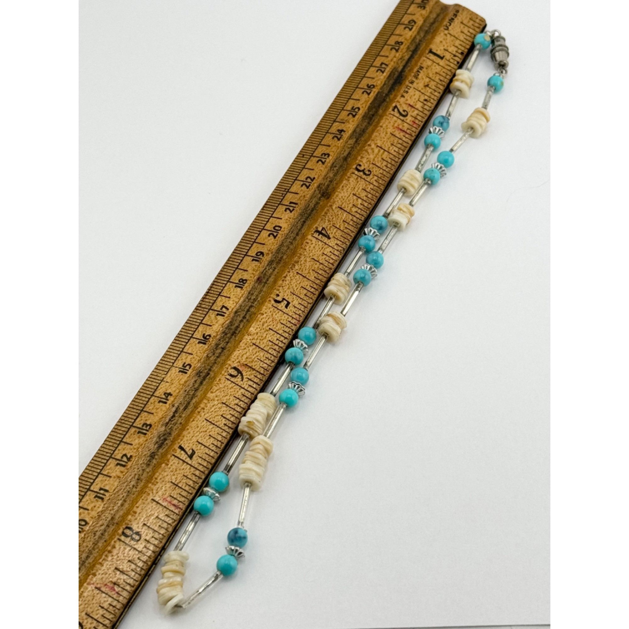 Vintage Vintage blue fetish beaded choker necklace Size ONE SIZE - 6 Thumbnail