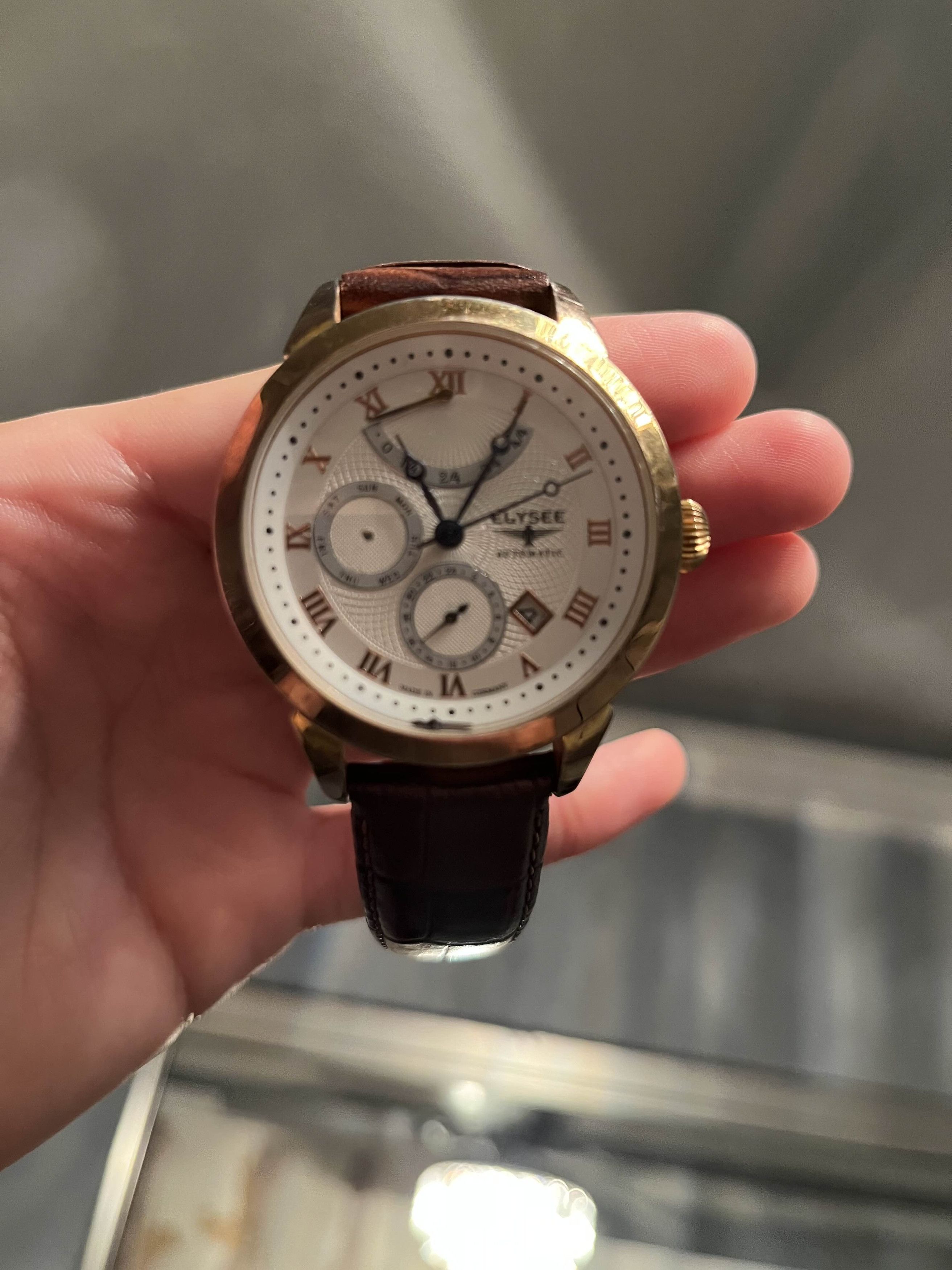 Designer Elysee Talos 17009 Gold Watch Size ONE SIZE - 2 Thumbnail
