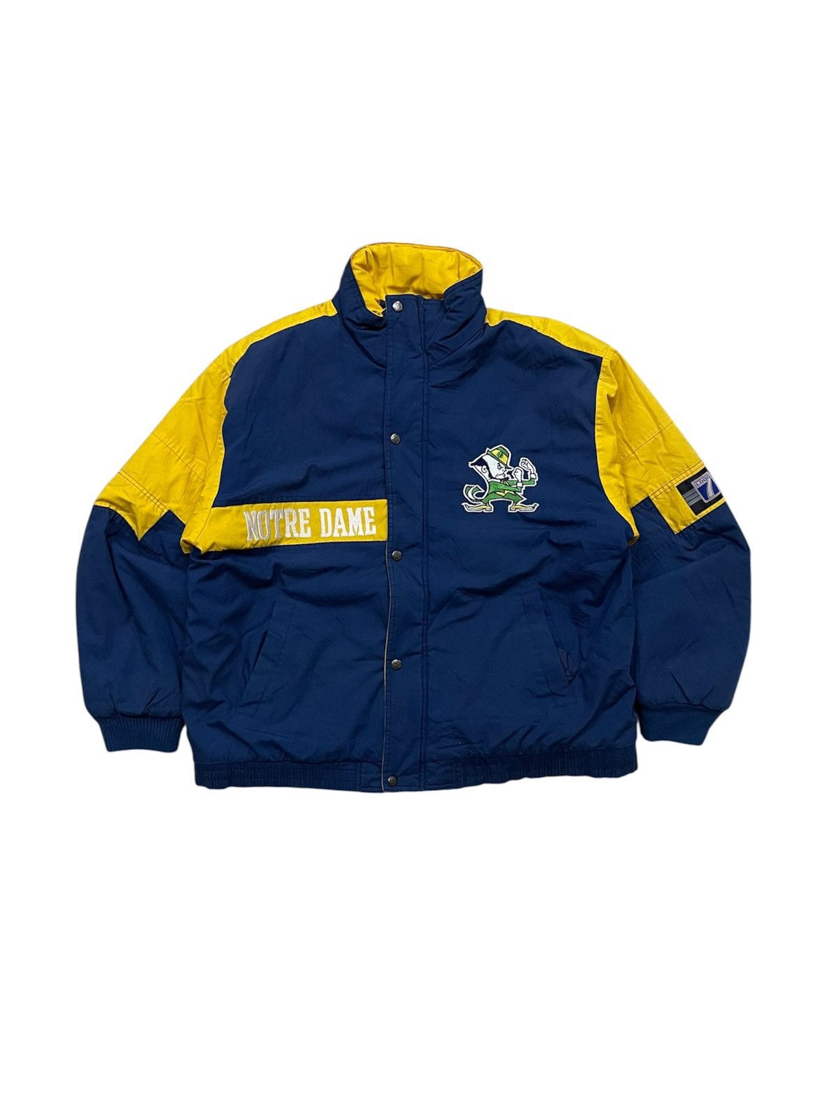 Logo 7 VINTAGE 90s LOGO 7 NOTRE DAME FIGHTING IRISH NFL JACKET Size US L / EU 52-54 / 3 - 2 Thumbnail