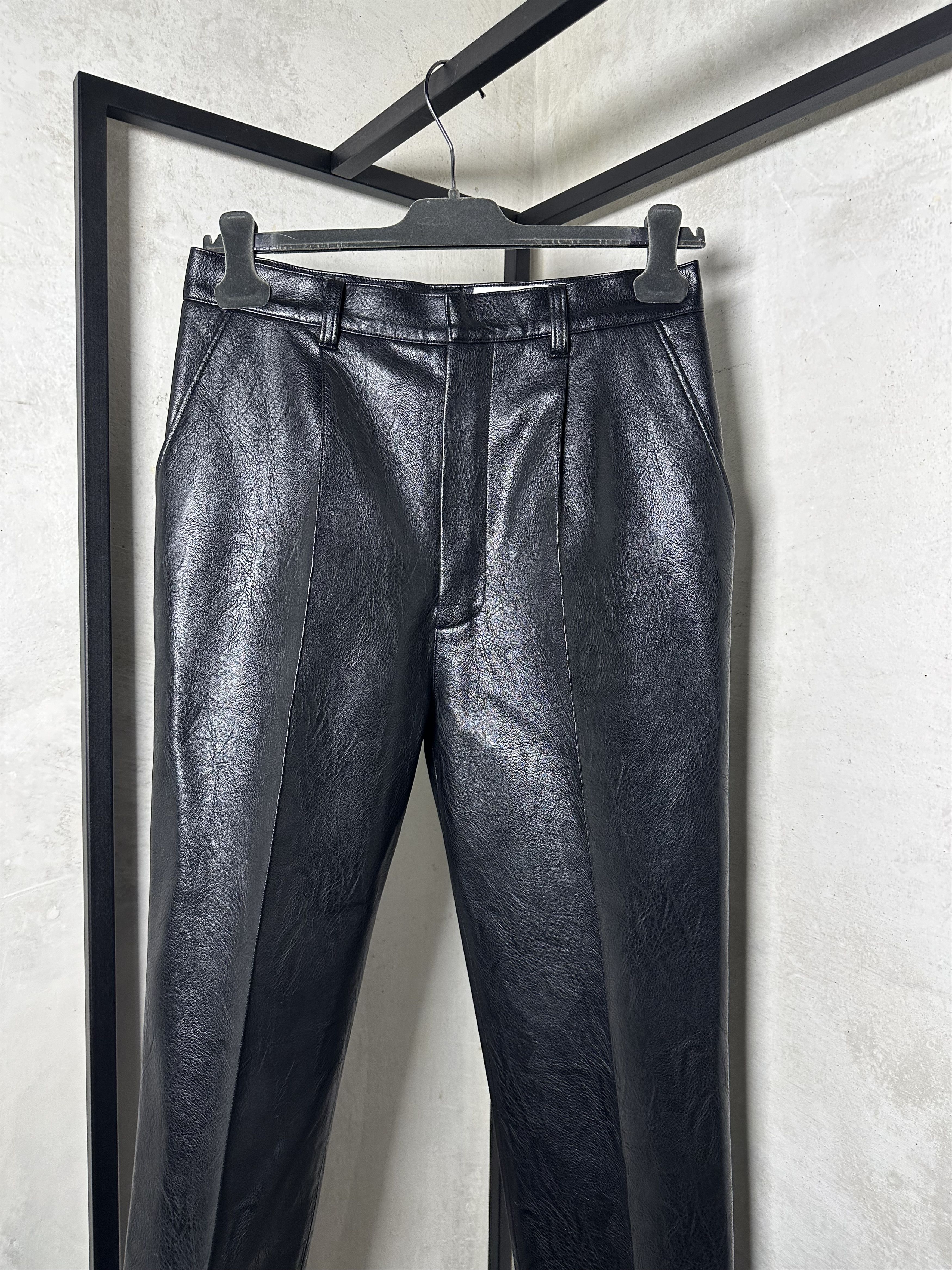Akira Akiranaka Vegan Leather Straight Pants Size 28" / US 6 / IT 42 - 4 Thumbnail