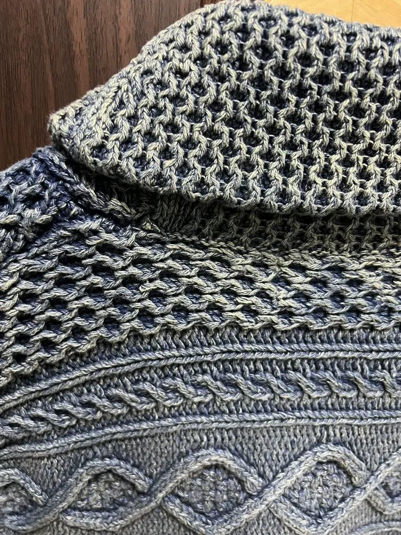 RRL Ralph Lauren RRL Ralph Lauren Corroded water washed blue dyed knitted j Size US L / EU 52-54 / 3 - 9 Thumbnail