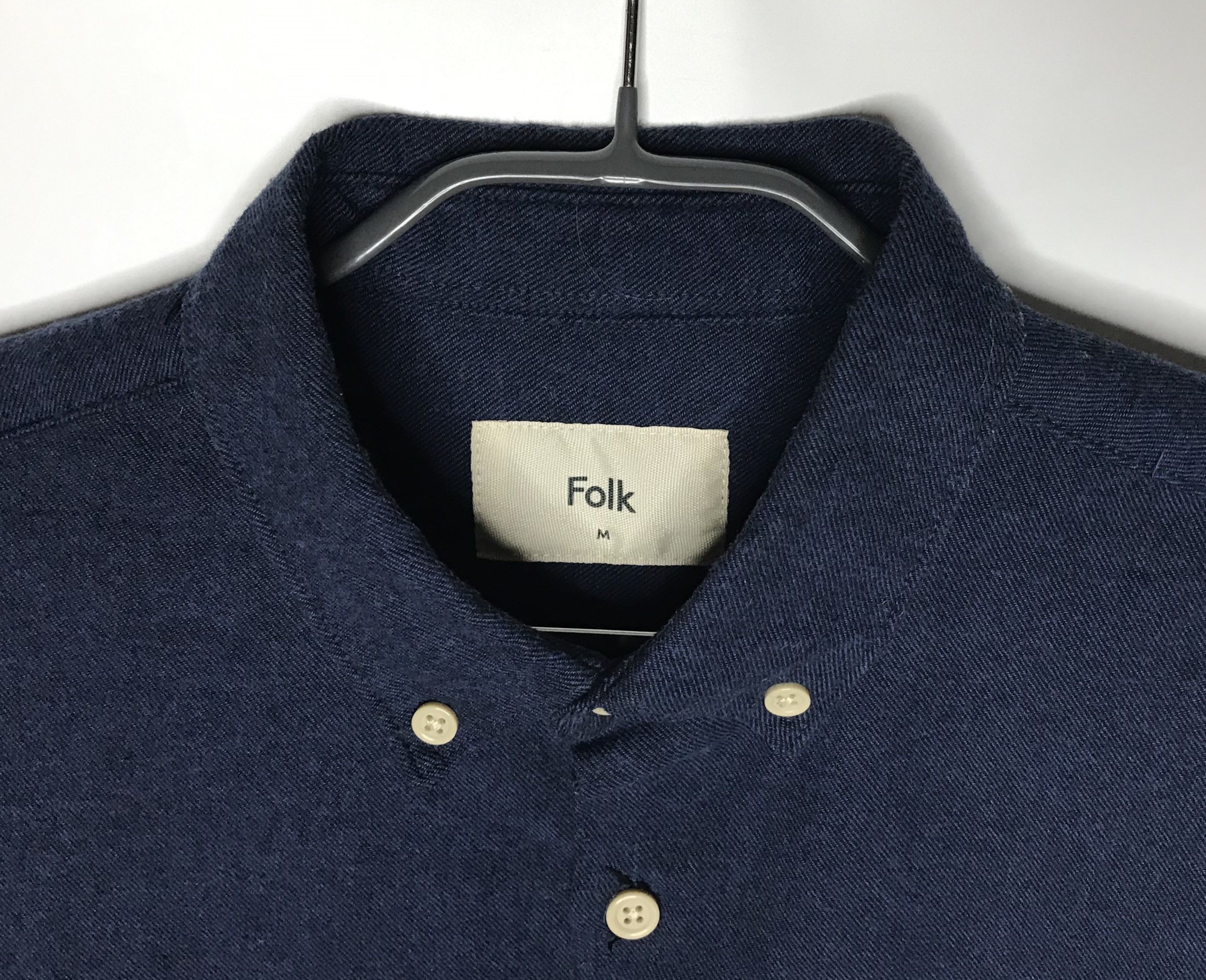 Folk Folk Button Shirt Long sleeve Mens Sz M Navy Size US M / EU 48-50 / 2 - 5 Thumbnail