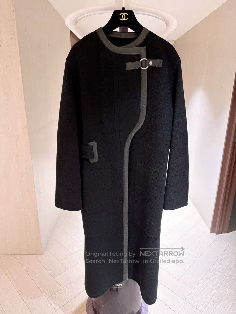 Hermes Hermes Black leather cashmere coat Size XS / US 0-2 / IT 36-38 - 1 Thumbnail