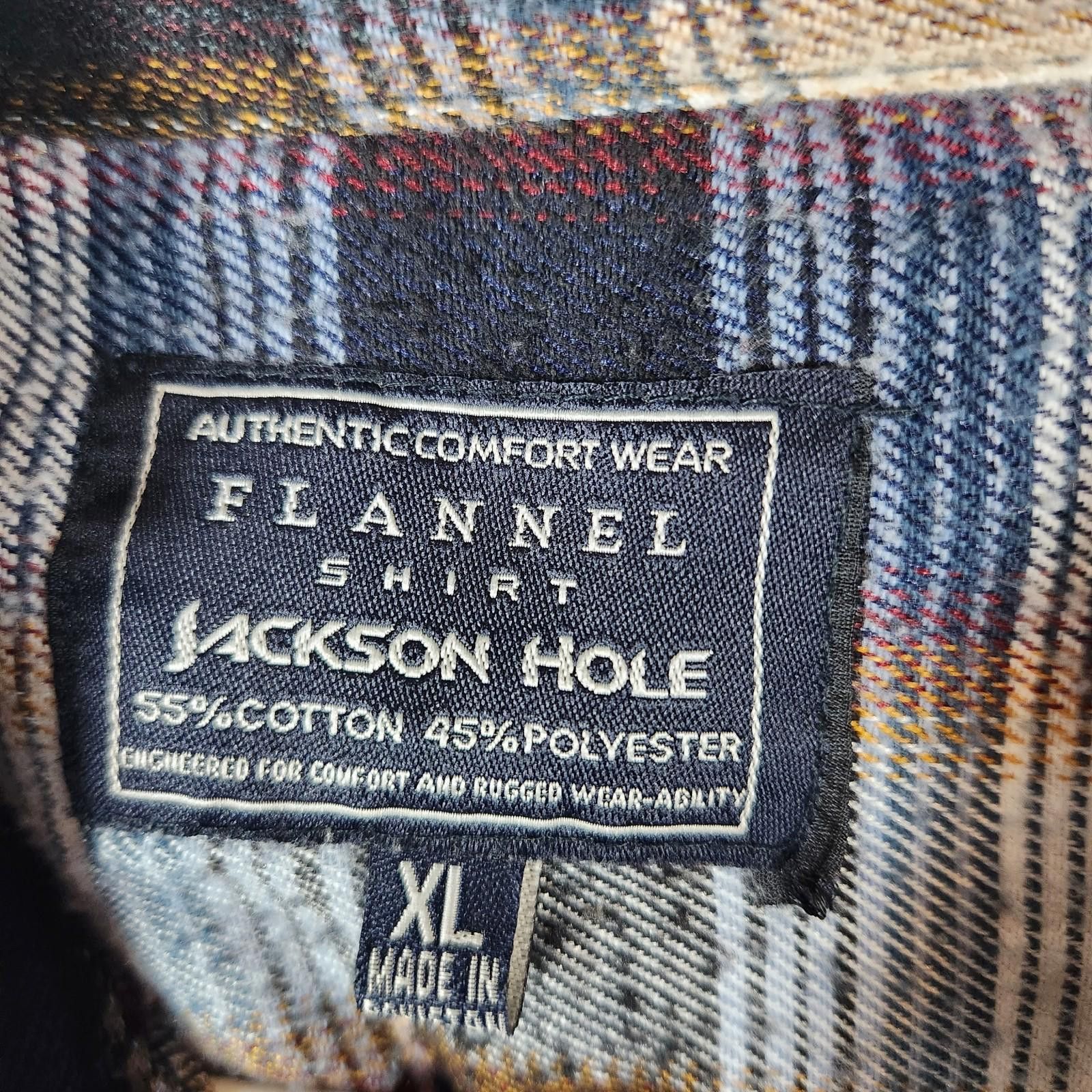 Designer Jackson Hole Multicolor Plaid Flannel Shirt Size XL Grunge Size US XL / EU 56 / 4 - 5 Thumbnail