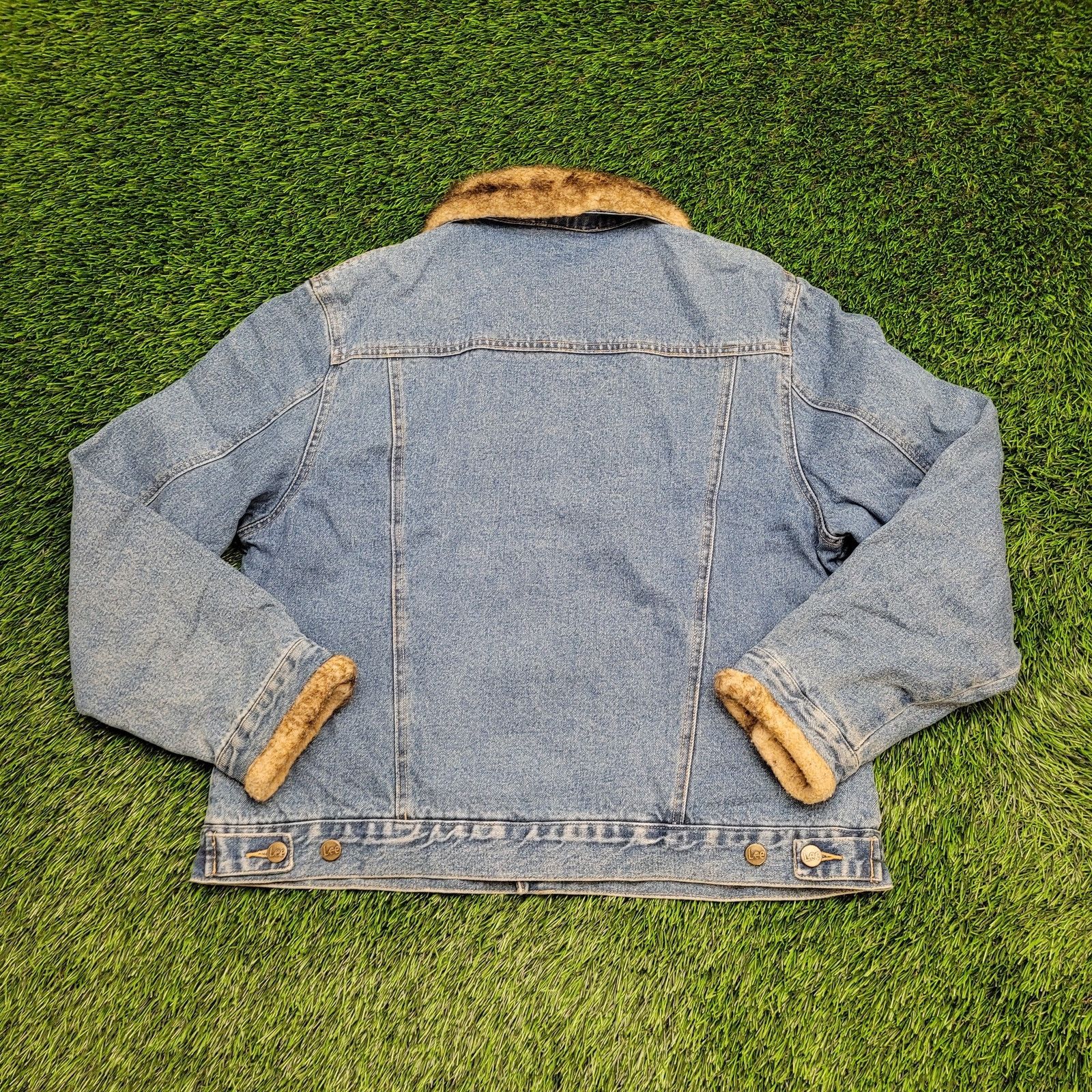 Lee VTG LEE Trucker Denim Jacket Womens L/XL 22x24 Faded Crop Size L / US 10 / IT 46 - 2 Thumbnail