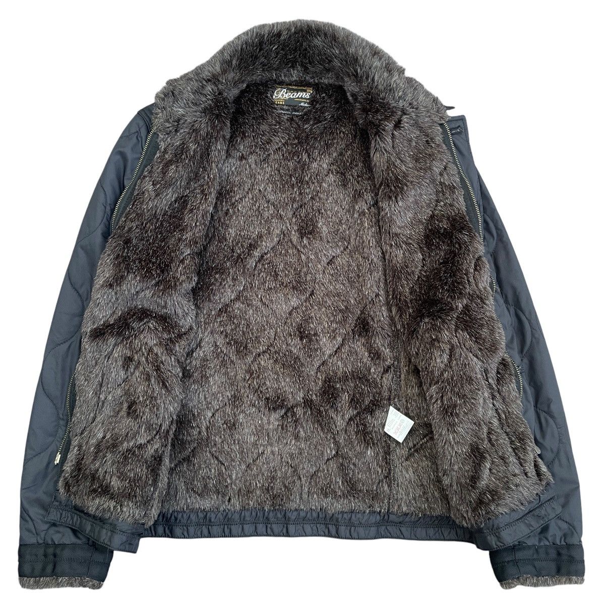 Beams Plus × If Six Was Nine × Japanese Brand Beams Quilted Faux Fur Deck Bomber Jacket Size US M / EU 48-50 / 2 - 3 Thumbnail