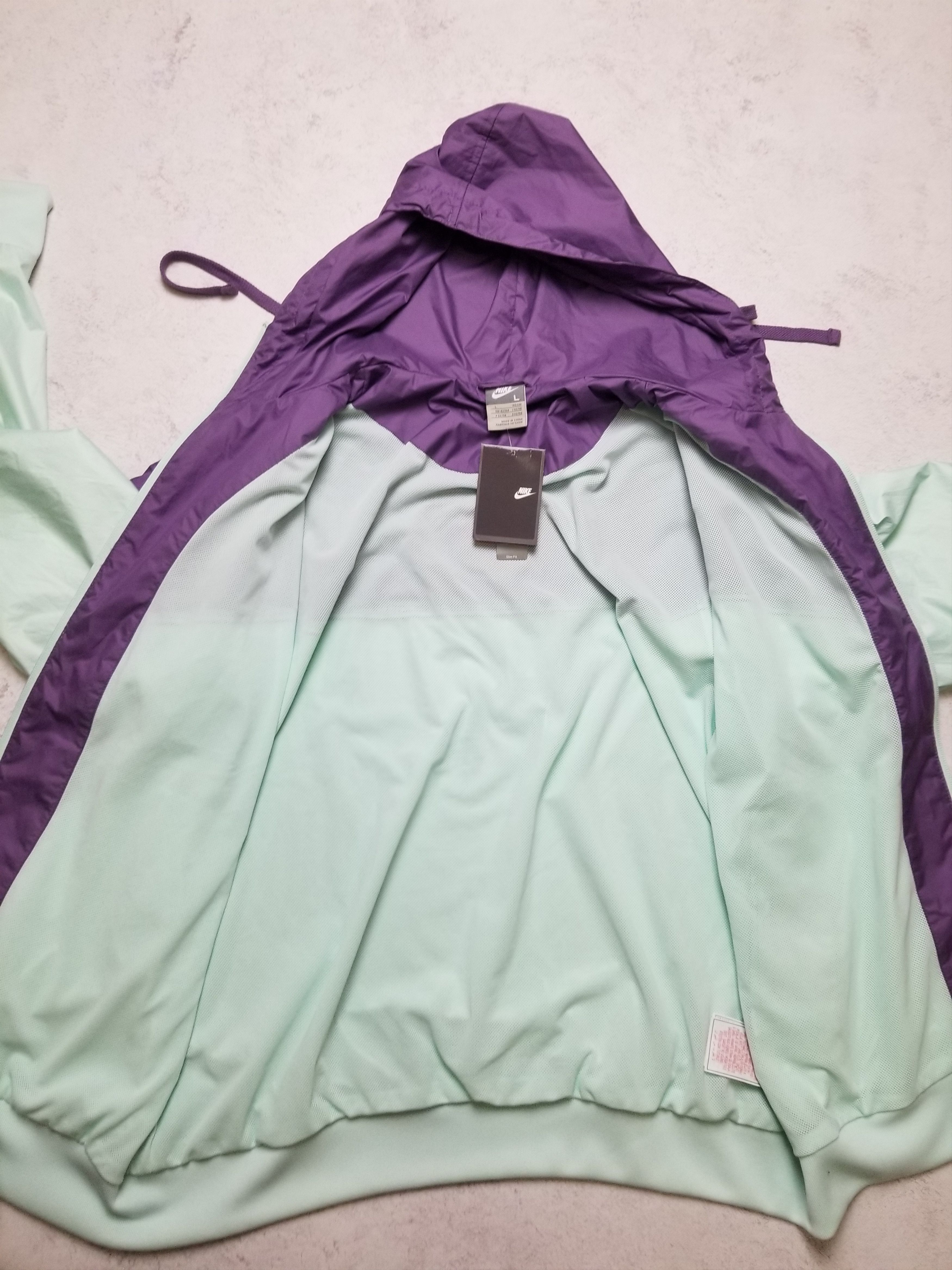 Nike Nike Performance Windbreaker Mint/Purple Full Zip Jacket Size US L / EU 52-54 / 3 - 3 Thumbnail