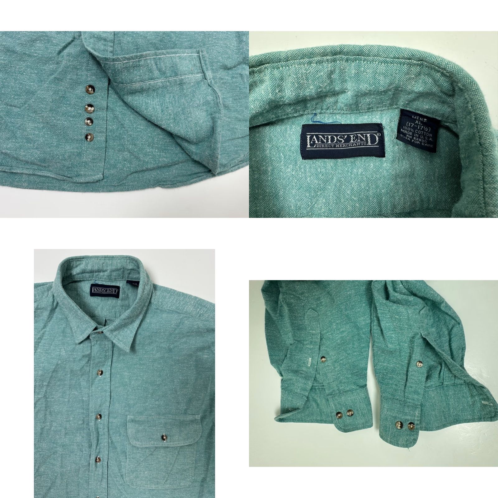 Lands' End VINTAGE Lands' End Flannel Shirt Men XL Blue Pilling Outdoors Cotton Made in USA Shirt Mens XL Blue Flannel Outdoors Vintage Lands' End Size US XL / EU 56 / 4 - 9 Thumbnail