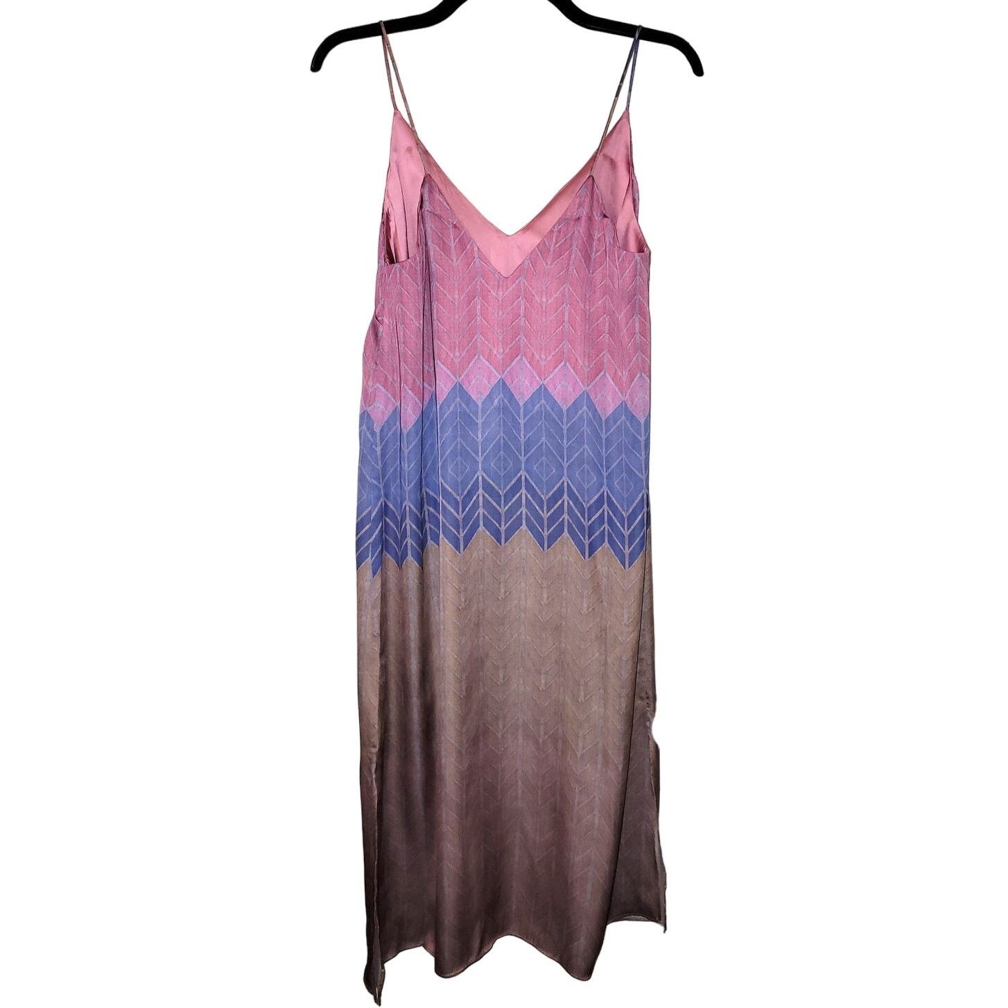 Anthropologie New Anthropologie by Morgan Carper Chevron Stripe Slip Dress Size M / US 6-8 / IT 42-44 - 3 Thumbnail