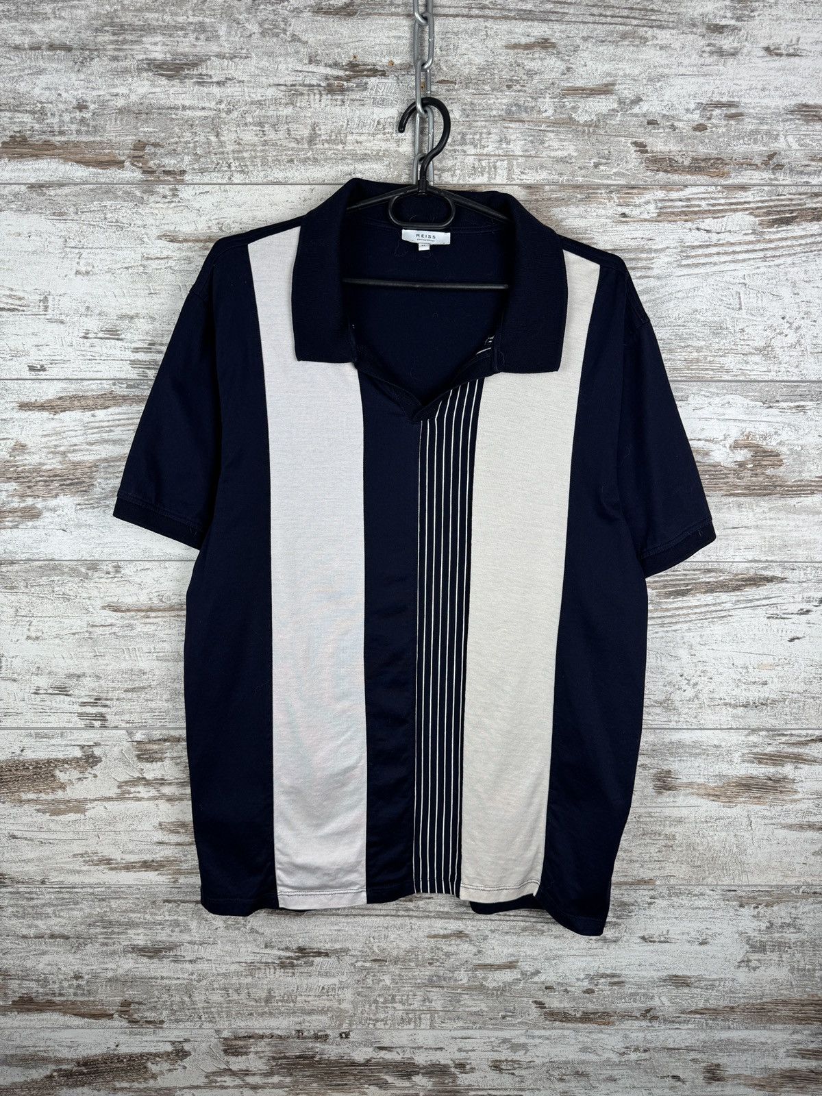 Reiss Mens Reiss polos luxury navy T-shirt tee Egyptian cotton Size US XL / EU 56 / 4 - 1 Thumbnail