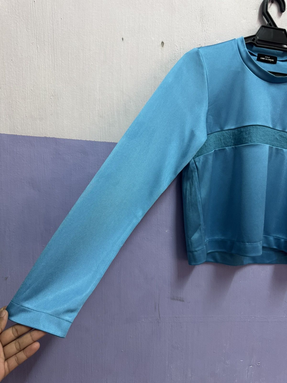 Tricot Comme des Garcons Vintage 90s Comme Des Garcons Crop Top Long Sleeve Size S / US 4 / IT 40 - 2 Thumbnail