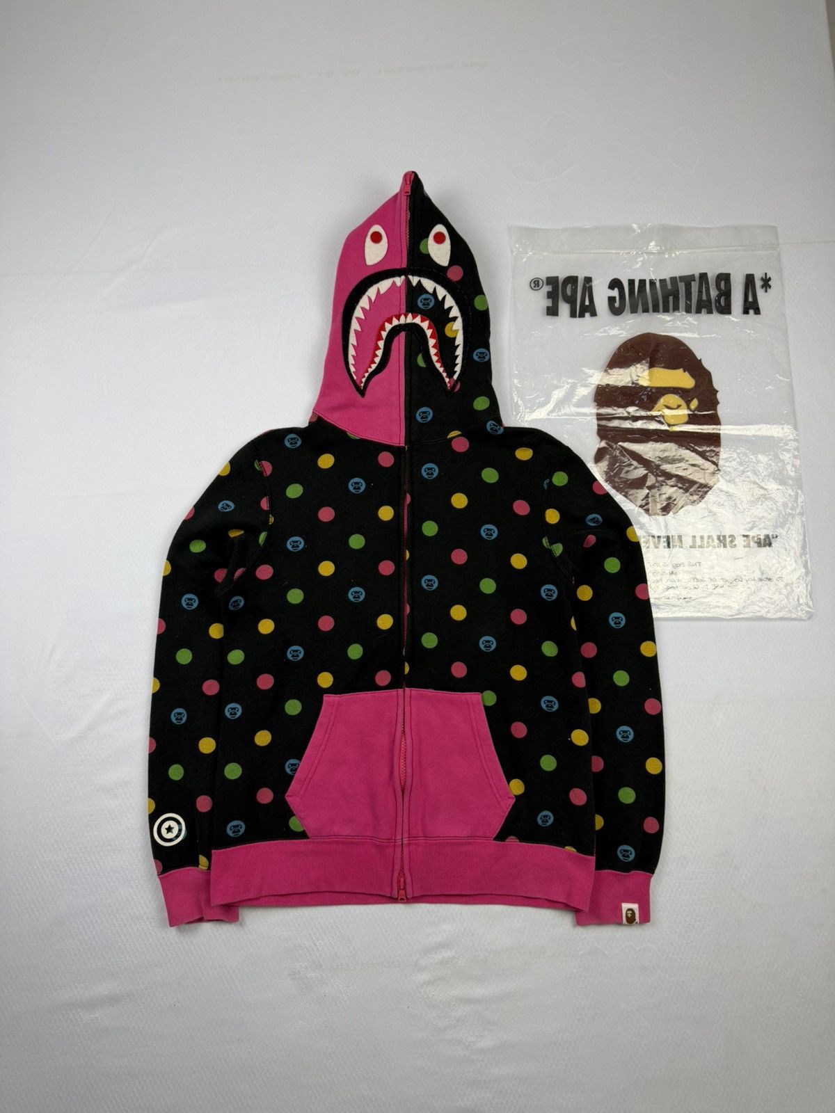 Bape Bape polka dot baby milo shark fullzip Size S / US 4 / IT 40 - 1 Thumbnail