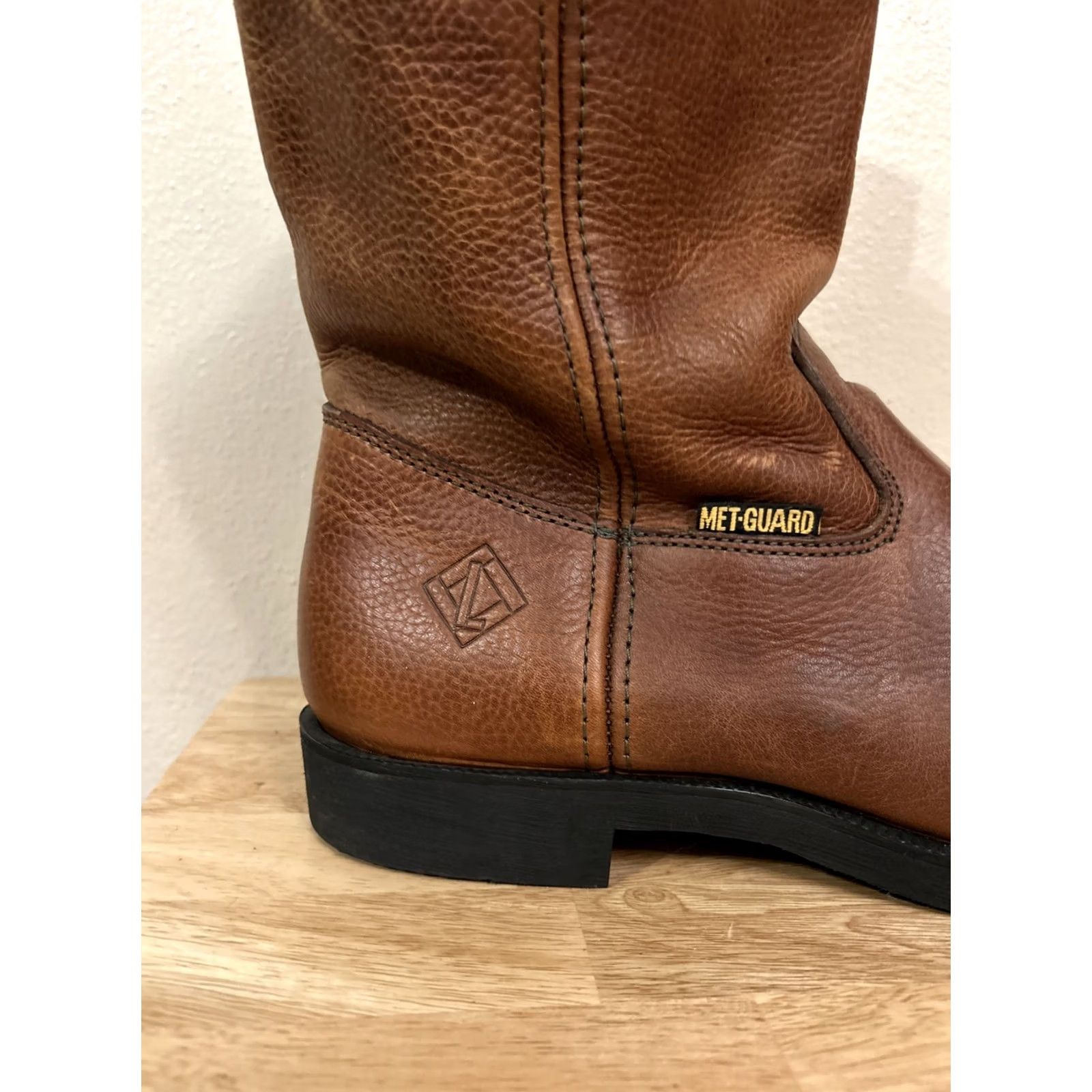 * NEW*Lehigh Leather Steel Toe Work Boots Size 7.5‎ Western Men’s Justin Work Lafayette Men main image 2