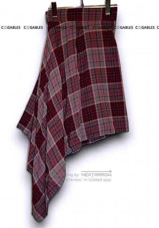 Vivienne Westwood Vivienne Westwood Classic Plaid Asymmetrical Hem Skirt Size 25" / US 0 / IT 36 - 4 Thumbnail