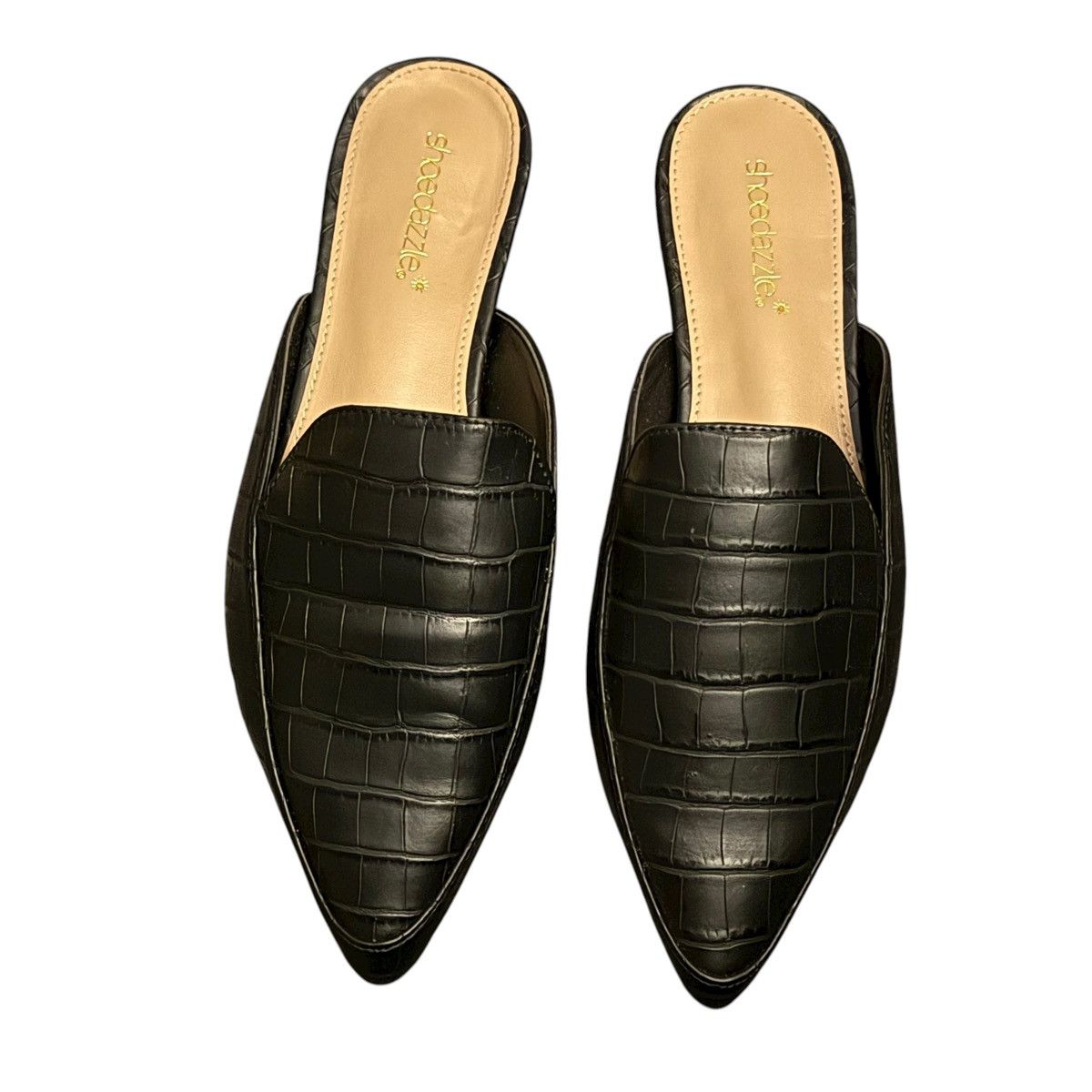Other Shoe Dazzle Franceen faux crocodile pointed mules Size US 8.5 / IT 38.5 - 2 Thumbnail
