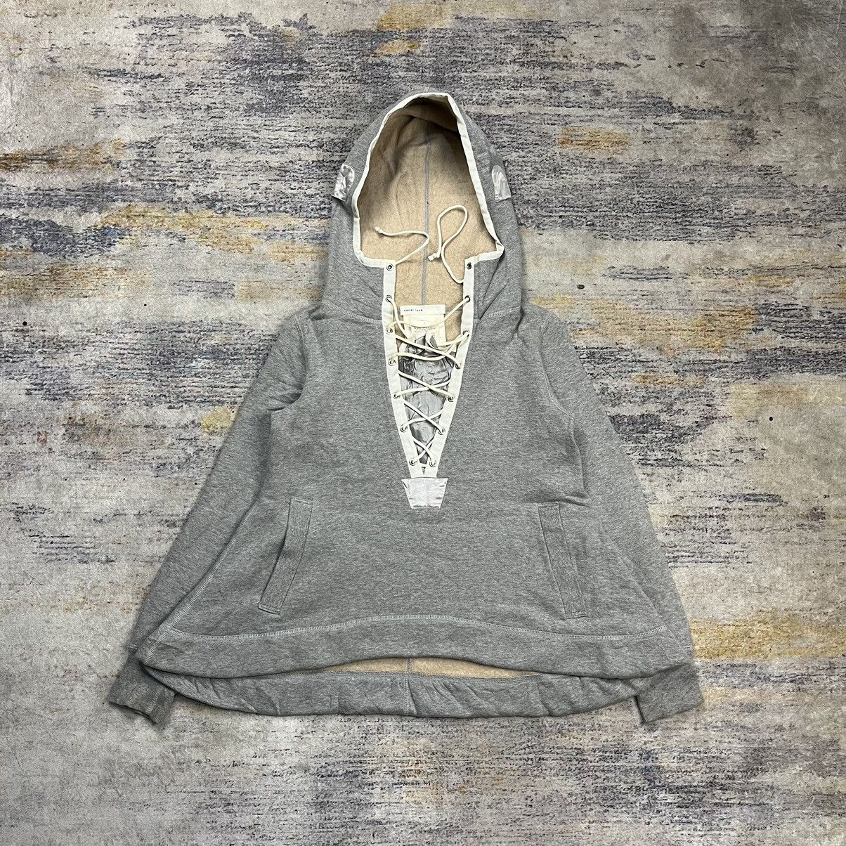 Japanese Brand Sacai luck 2011AW lace up hoodie Size XS / US 0-2 / IT 36-38 - 1 Thumbnail