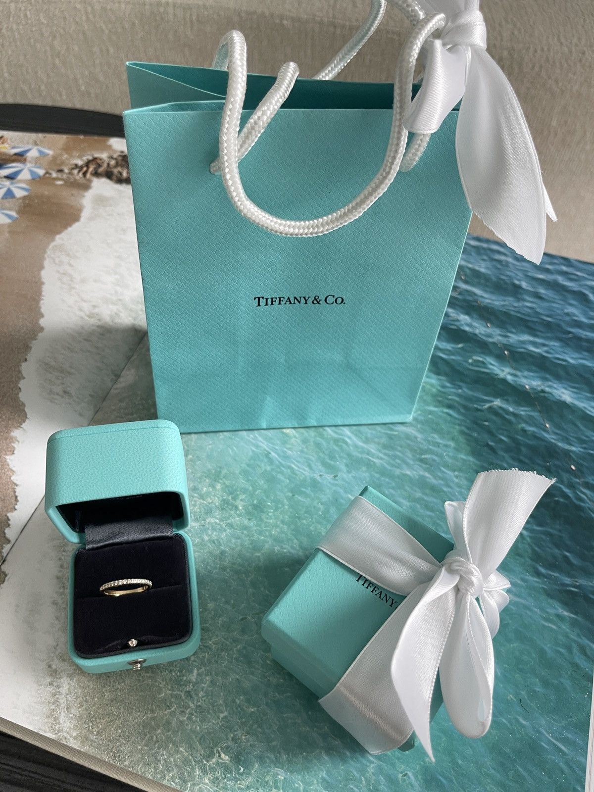 Tiffany & Co. Tiffany Soleste Half Eternity Ring YG Dia 4.5 NEW $3,200 Size ONE SIZE - 5 Thumbnail