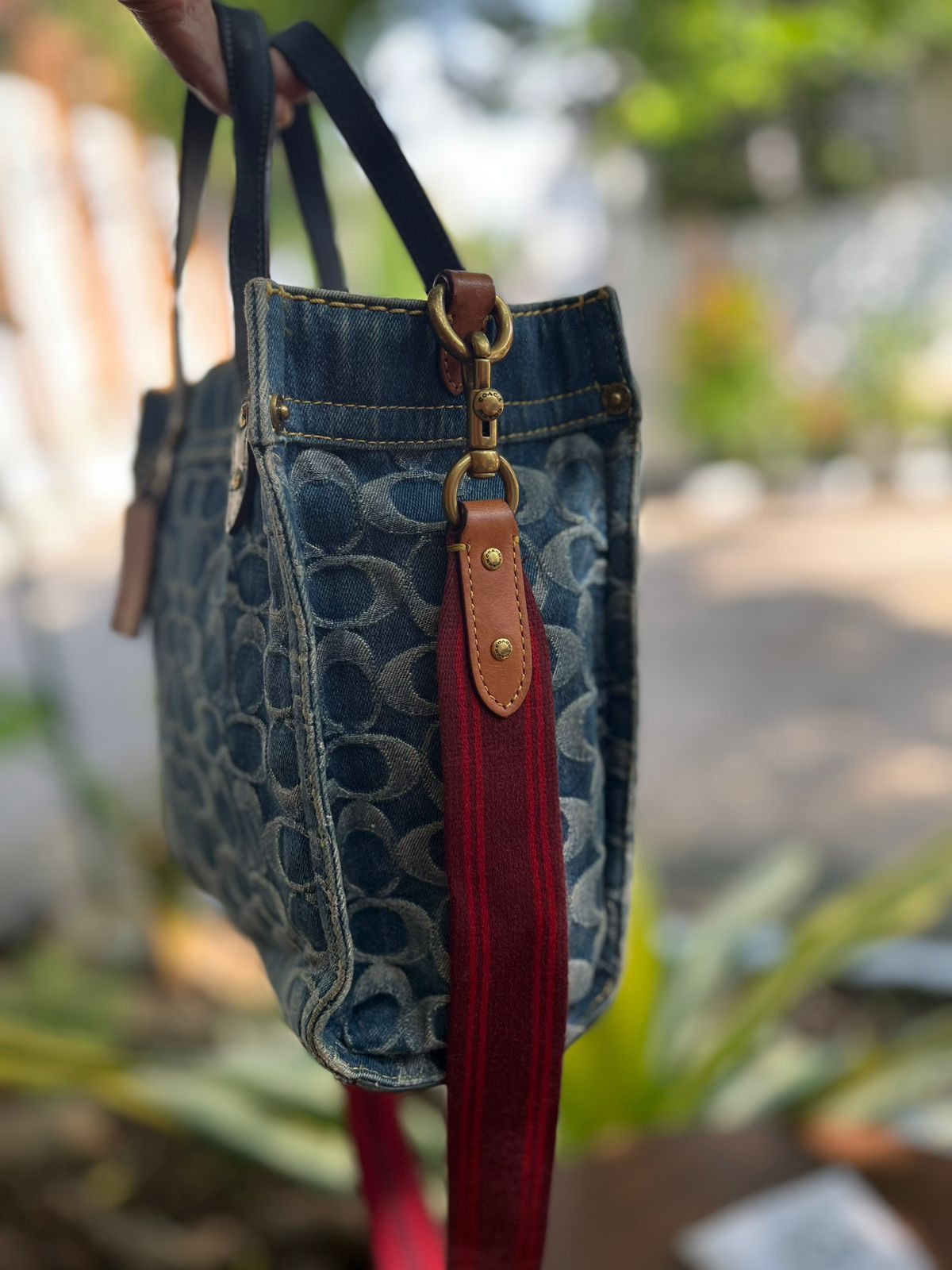 Coach Coach Denim Signature Field Tote Size ONE SIZE - 3 Thumbnail