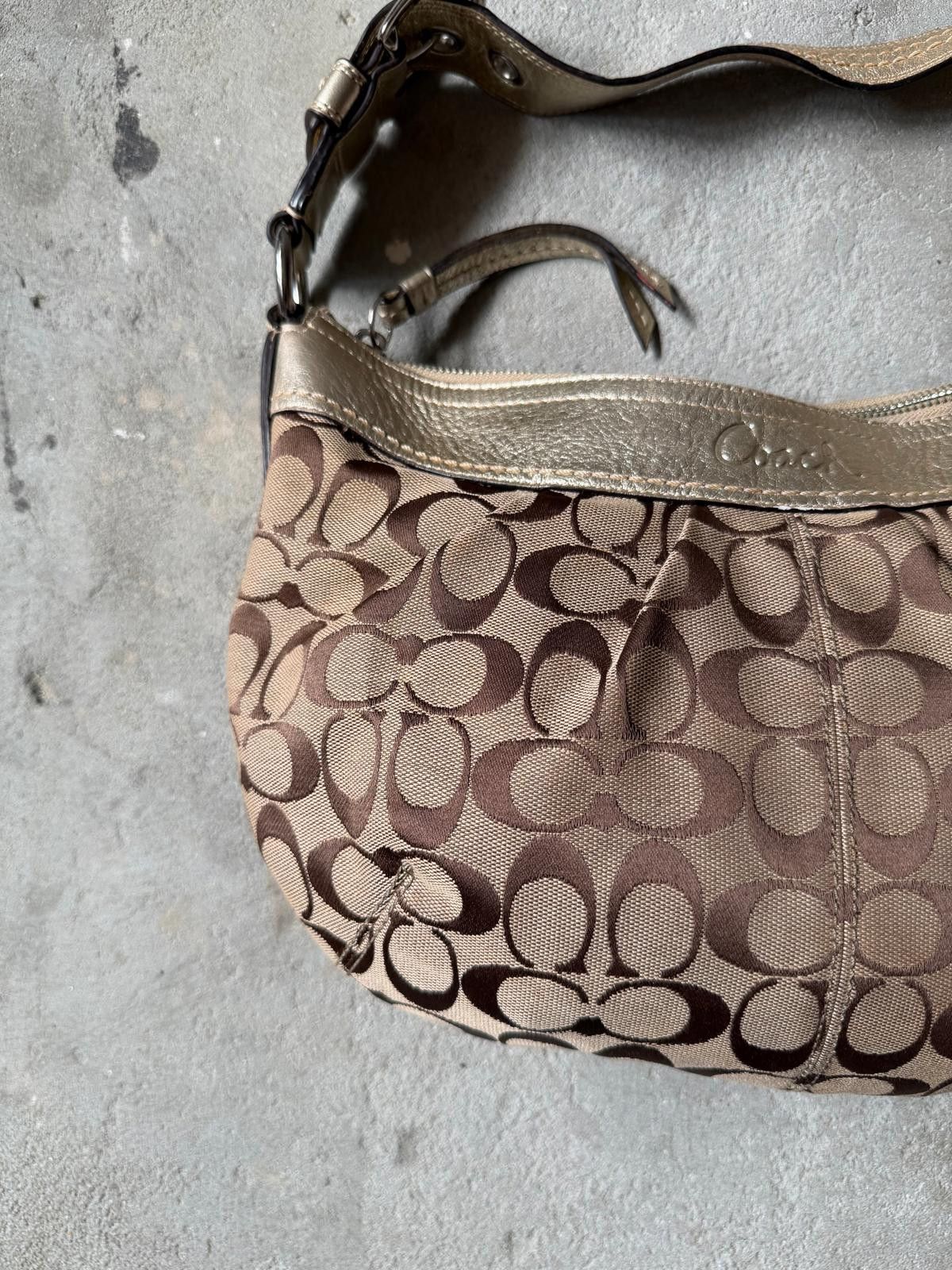 Coach Coach Signature Sufflette Shoulder Bag Beige/Gold Size ONE SIZE - 2 Thumbnail
