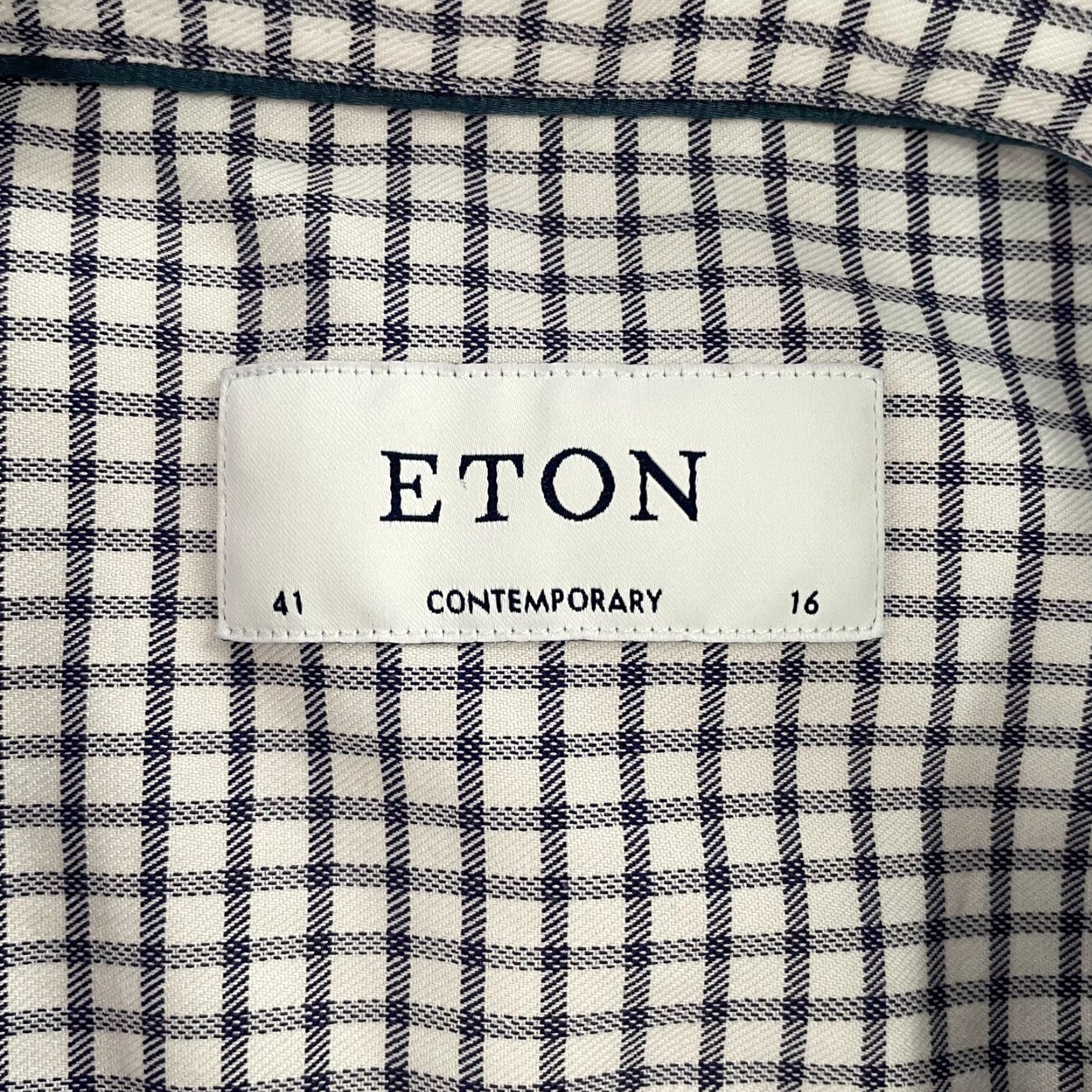Eton VINTAGE Eton Dress Shirt Men Adult 16/41 Long Sleeve Cotton Check Twill Button Up Classic Size US L / EU 52-54 / 3 - 5 Thumbnail