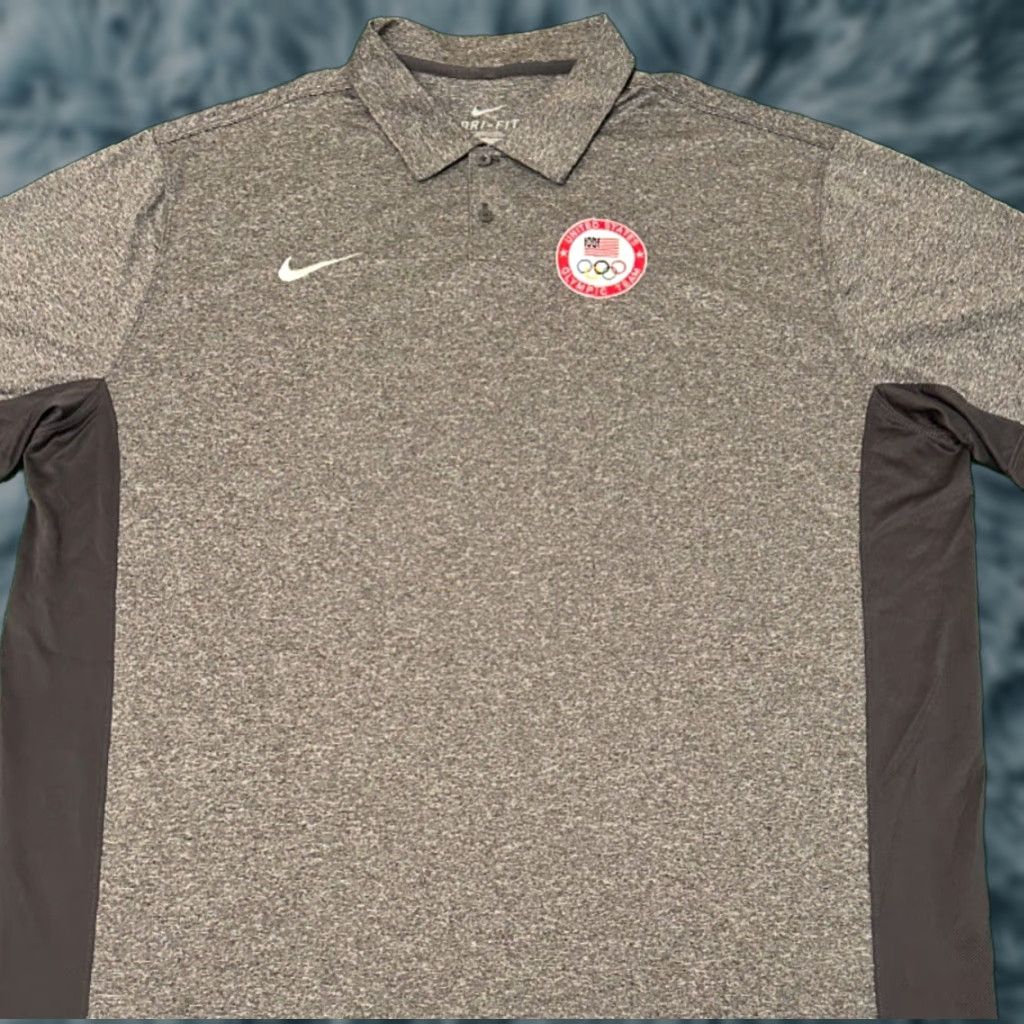 Nike VINTAGE Nike Olympic Team USA Polo Collard Shirt Dri Fit Mens XXL Golf United States Size US XXL / EU 58 / 5 - 1 Thumbnail