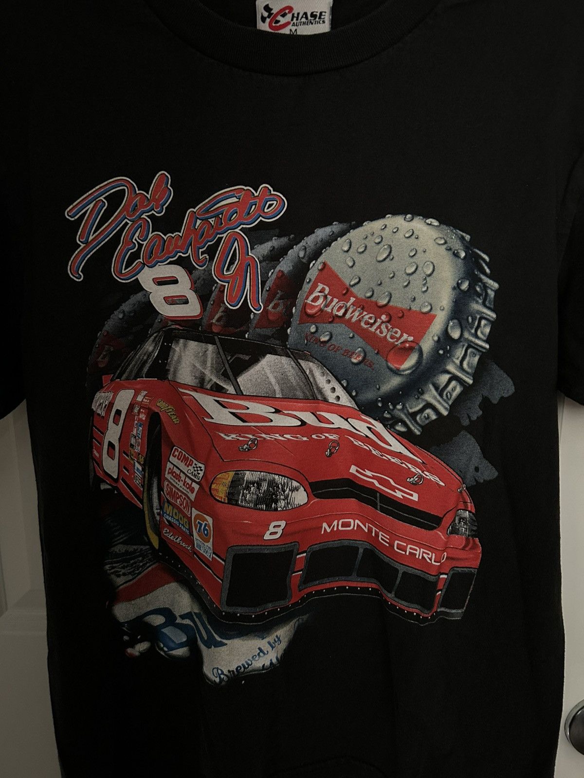 Chase Authentics Vintage Nascar Dale Earnhardt Jr Budweiser racing tee Size US M / EU 48-50 / 2 - 2 Thumbnail
