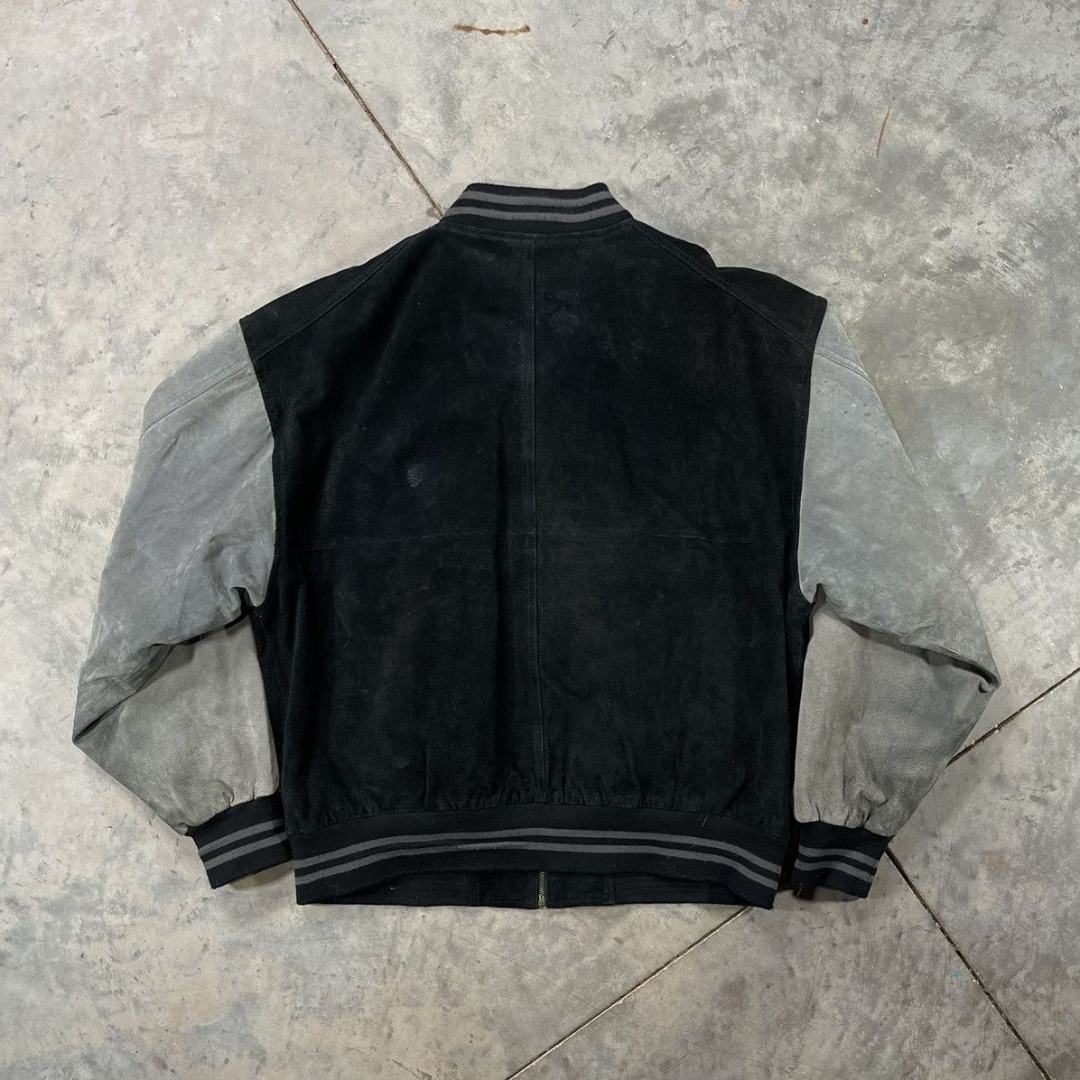 Free Country Vintage Leather Varsity Jacket Suede Two Tone Bomber Blank Size US XL / EU 56 / 4 - 6 Thumbnail