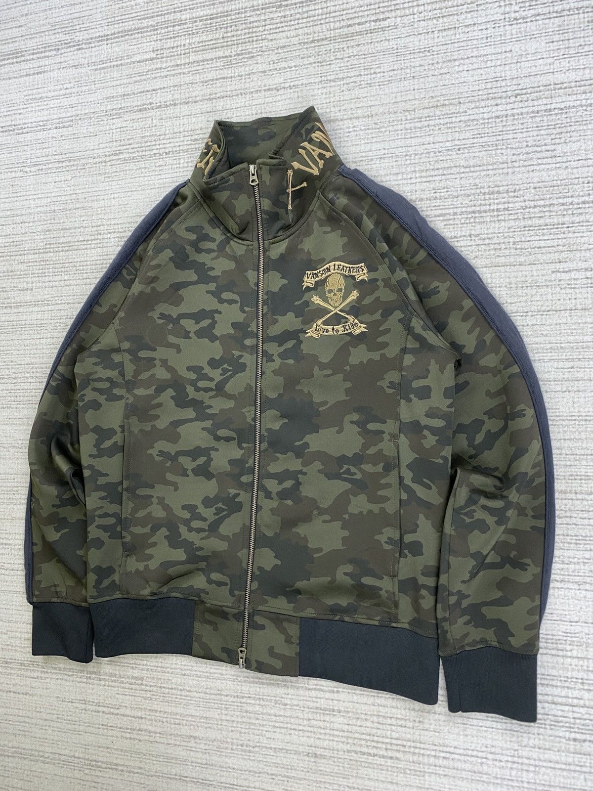Vanson Leathers 🔥 Vanson Leather Live To Ride Embroidery Camouflage Jacket Size US M / EU 48-50 / 2 - 4 Thumbnail