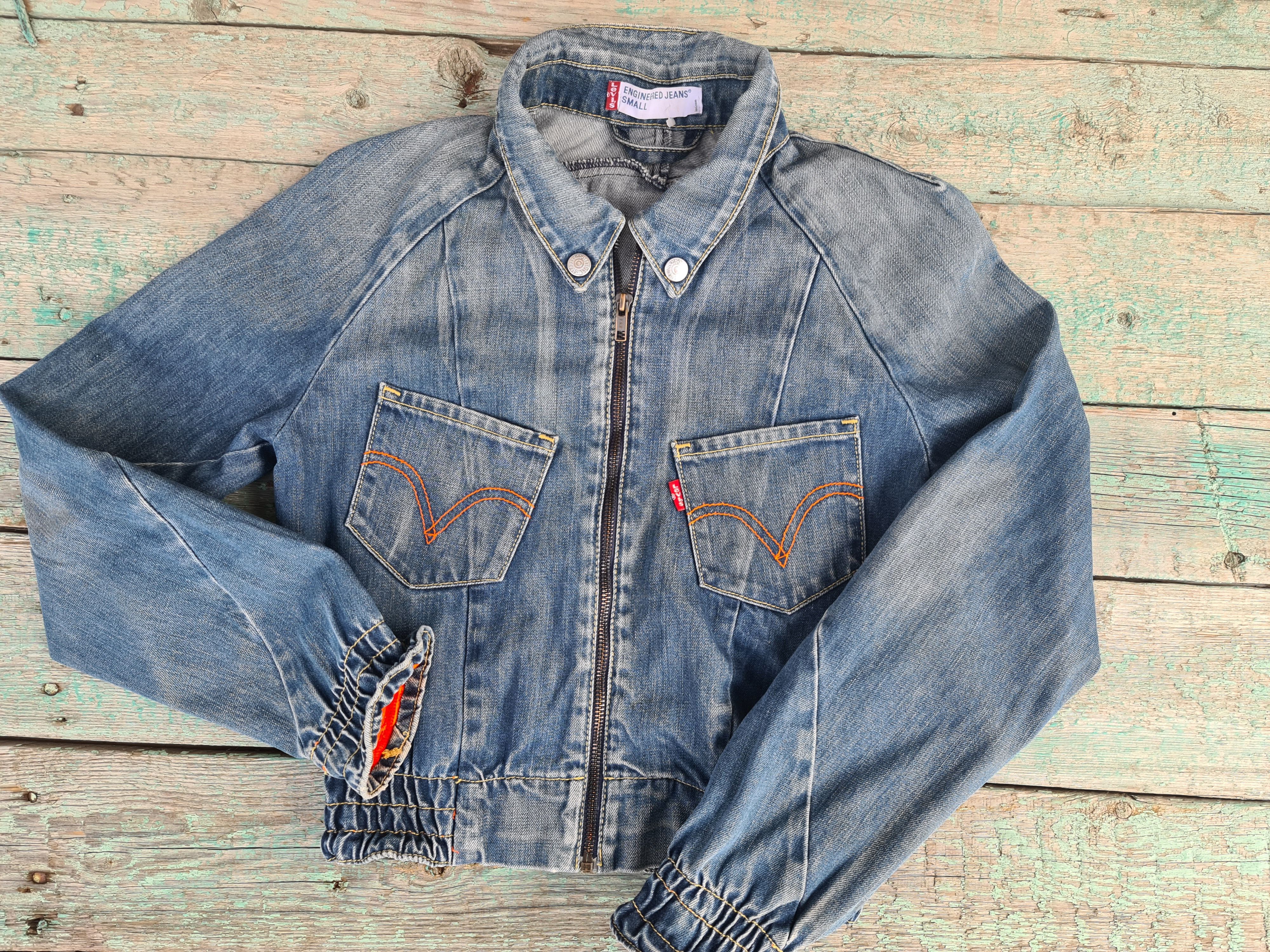 Levi's Vintage Levi’s Engineered Jeans Denim Jacket Girls Size S / US 4 / IT 40 - 3 Thumbnail